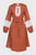 Женское терракотовое льняное платье