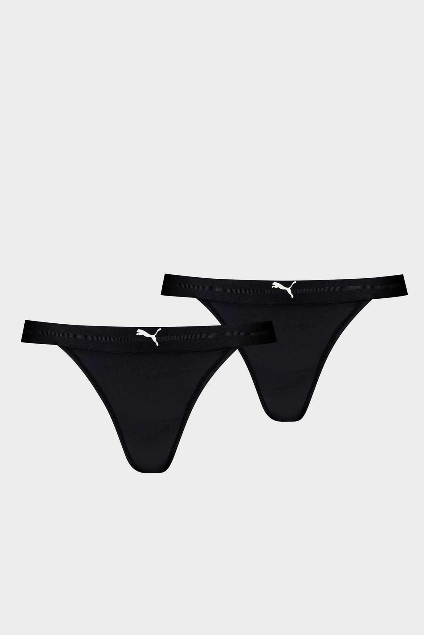 Женские черные трусики (2 шт) PUMA Women's String Thongs 1