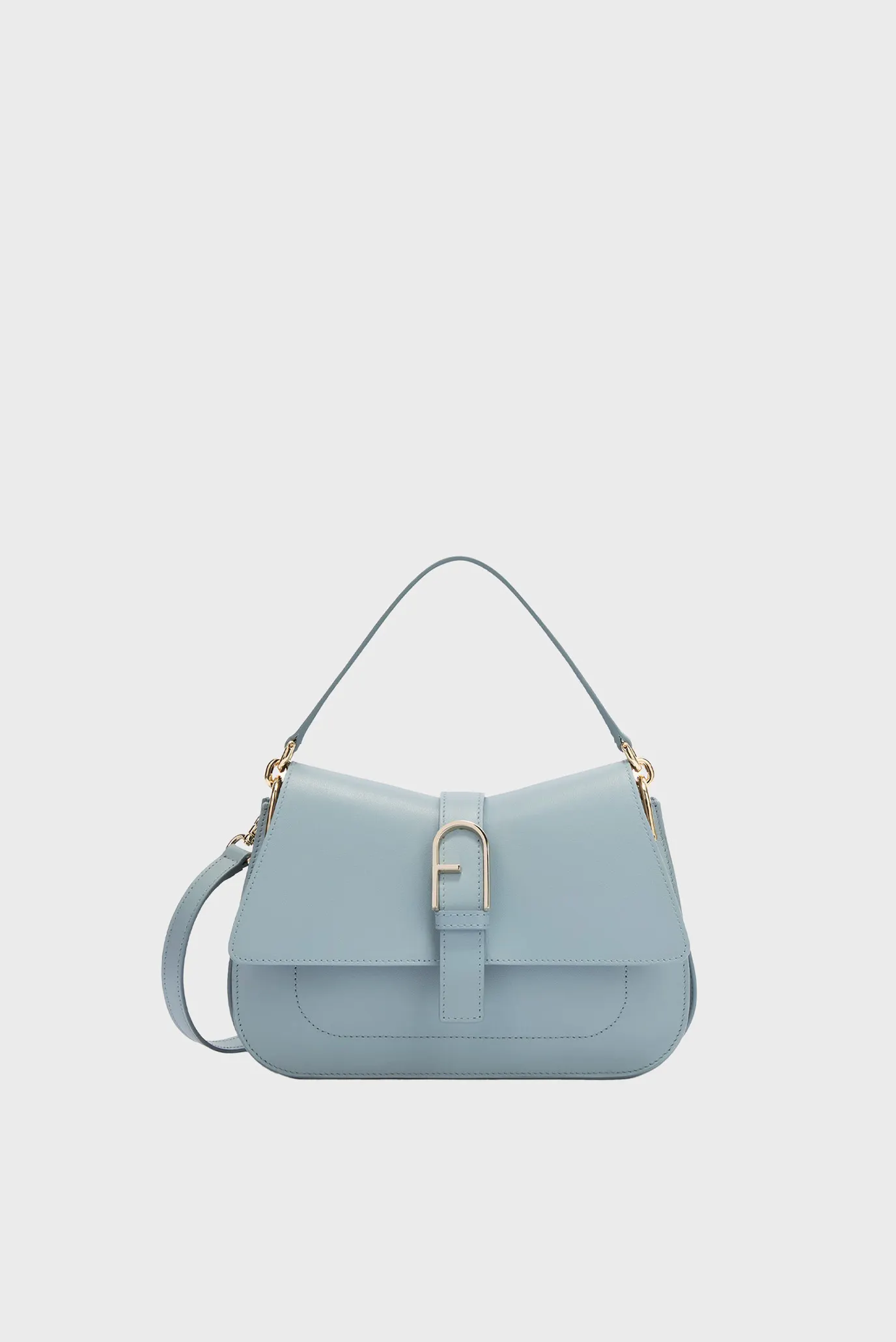 Женская голубая кожаная сумка 1