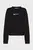Женский черный джемпер reg logo knit