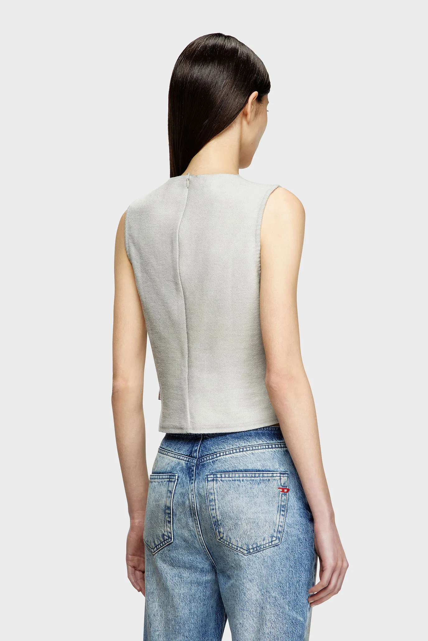 Жіночий світло-сірий топ T-YASMINA 3