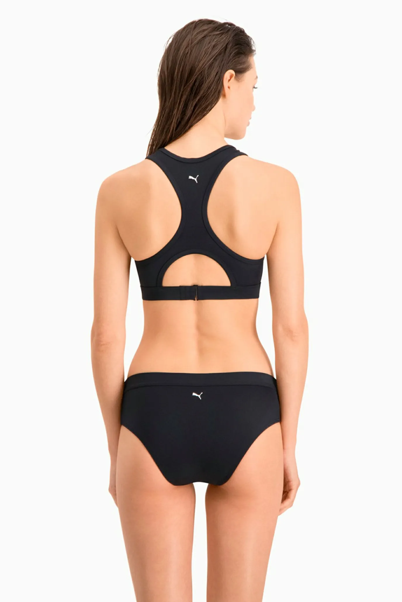 Женский черный топ от купальника PUMA Swim Women Racerback Swim Top 3