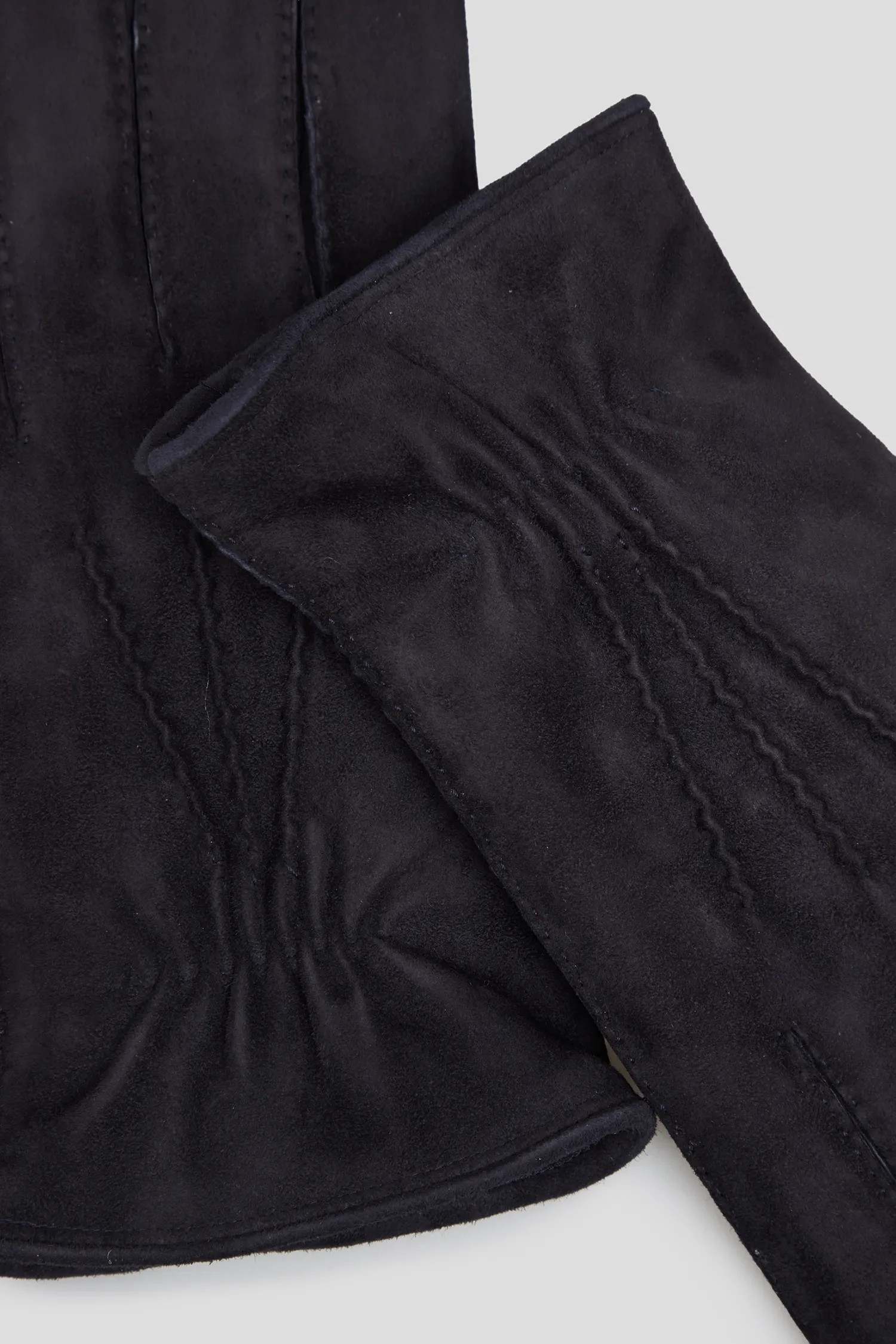 Мужские темно-синие замшевые перчатки 3