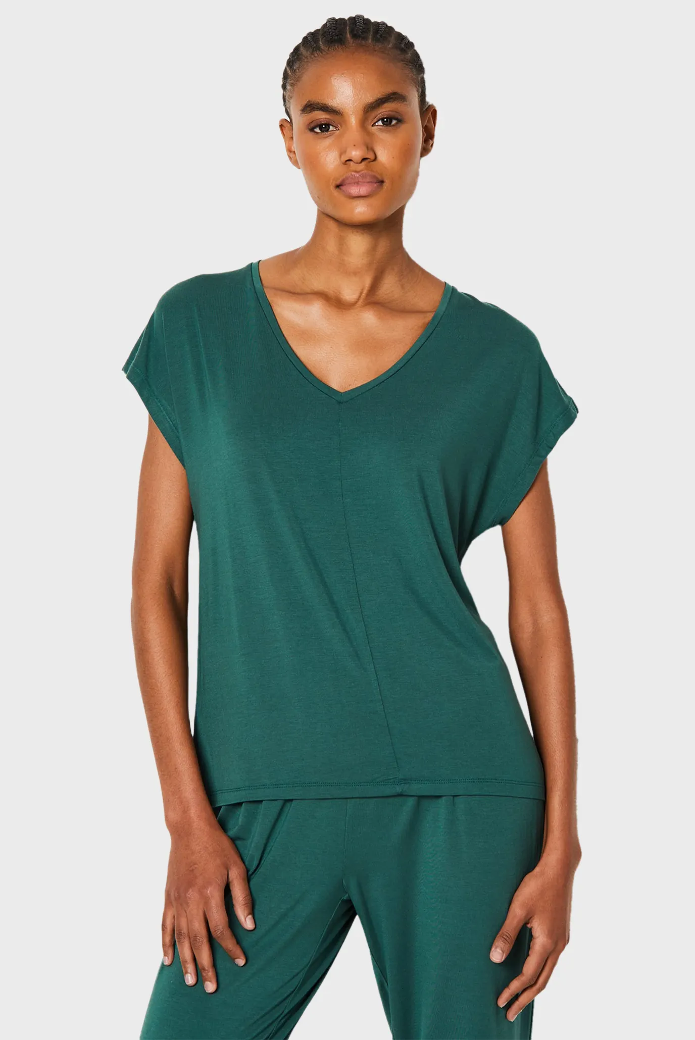 Жіноча темно-зелена футболка MODY 1