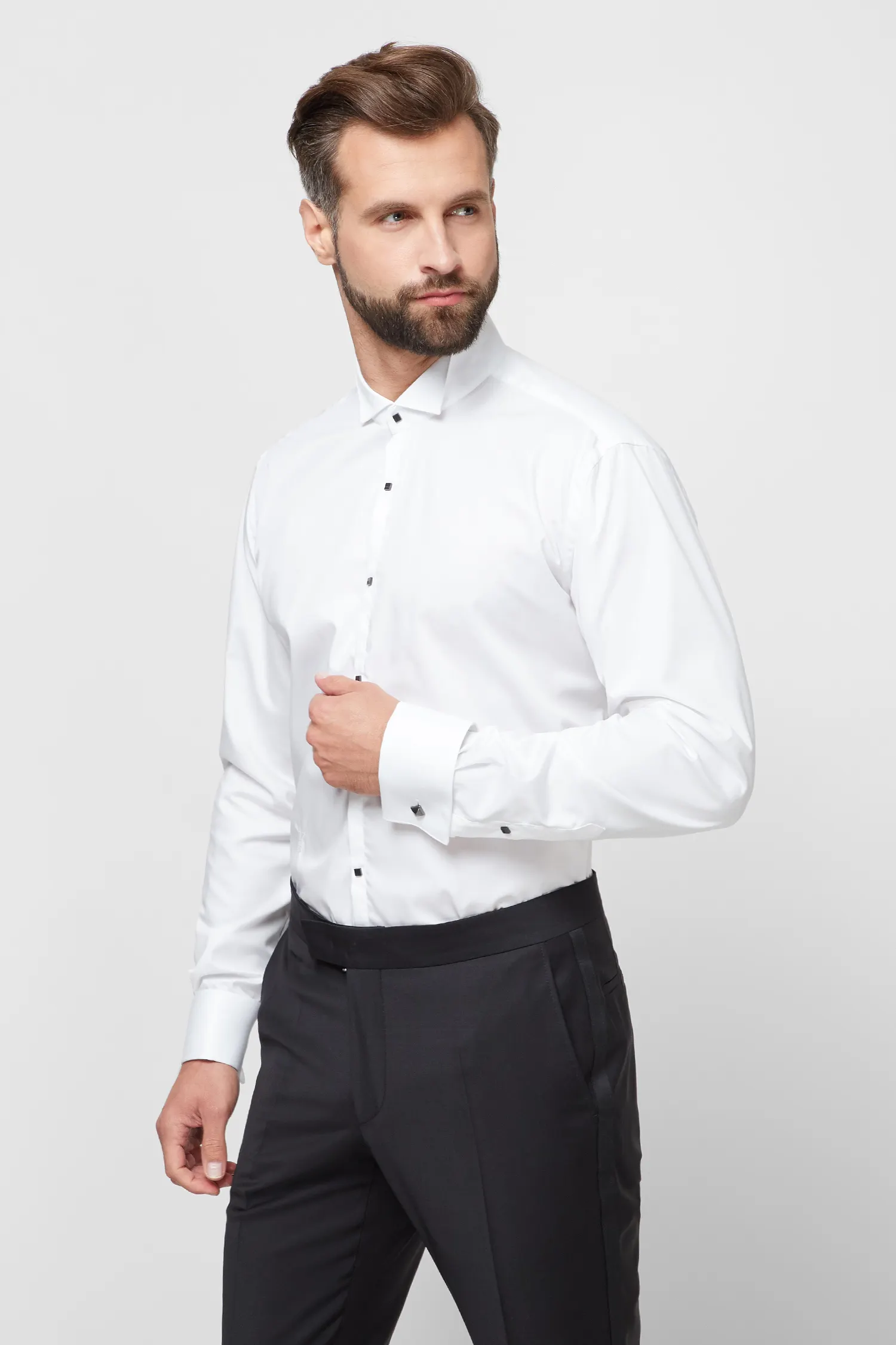 Мужская белая рубашка 4