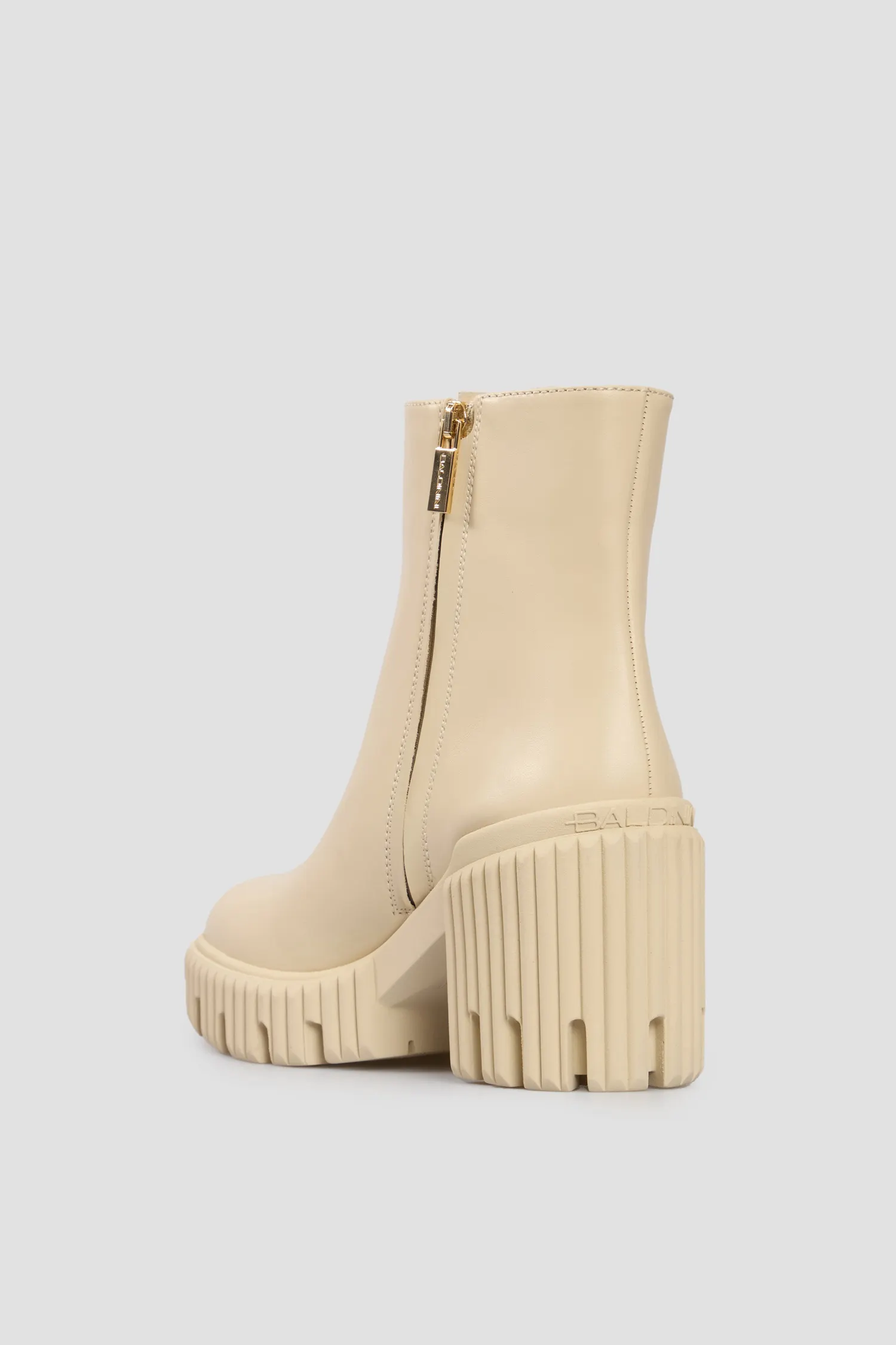 Женские бежевые кожаные ботильоны 4