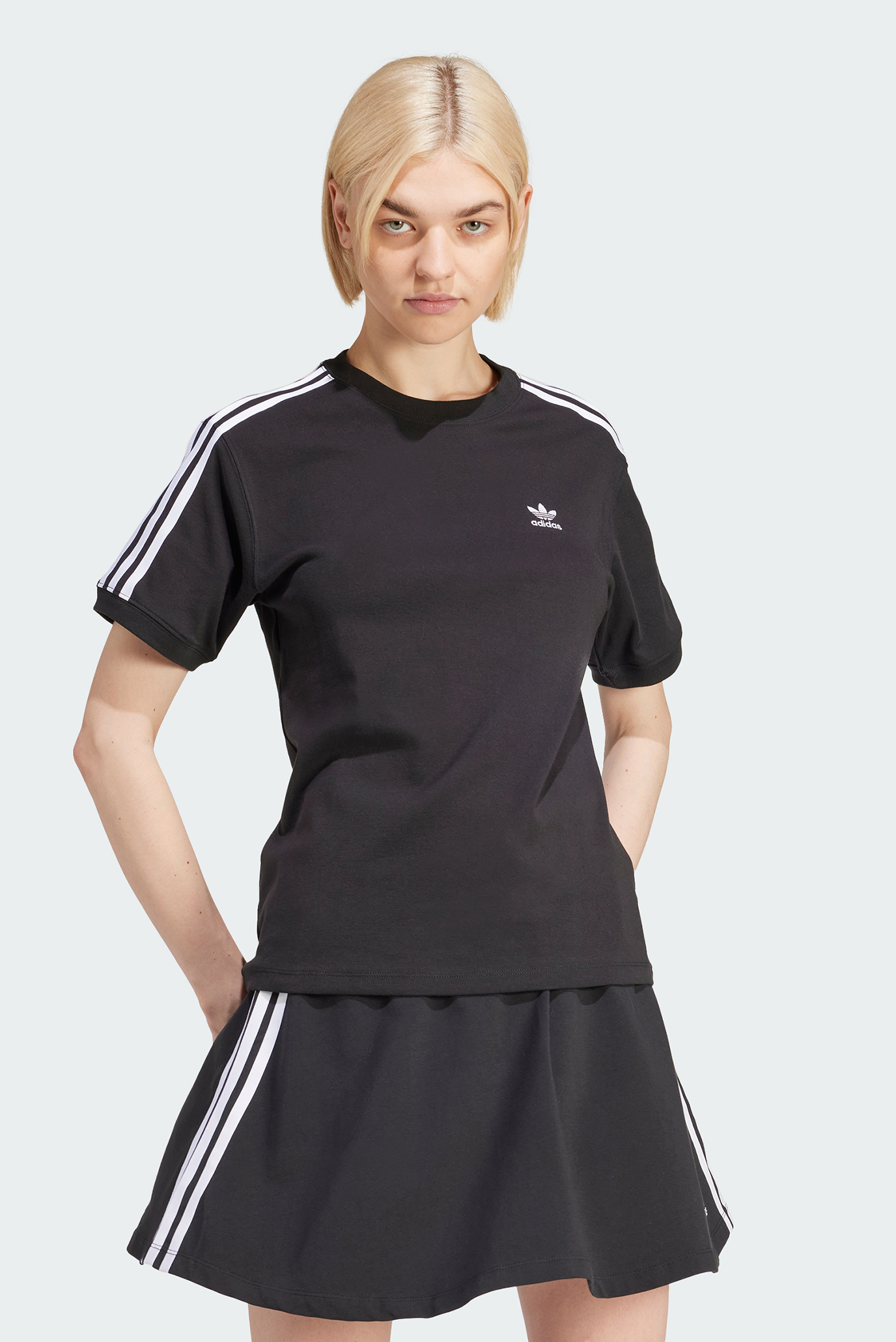 Женская черная футболка 3-Stripes Baby 1