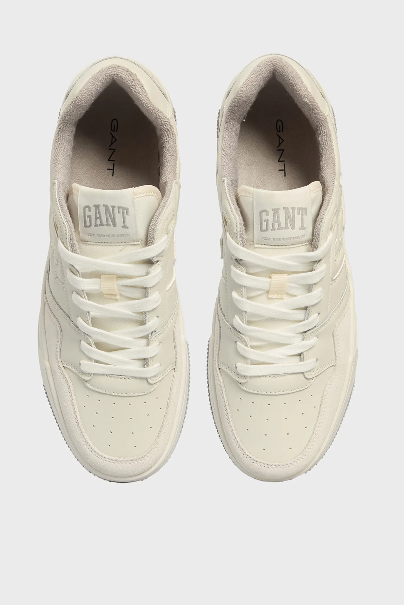 Мужские белые кожаные сникерсы Brookpal 4