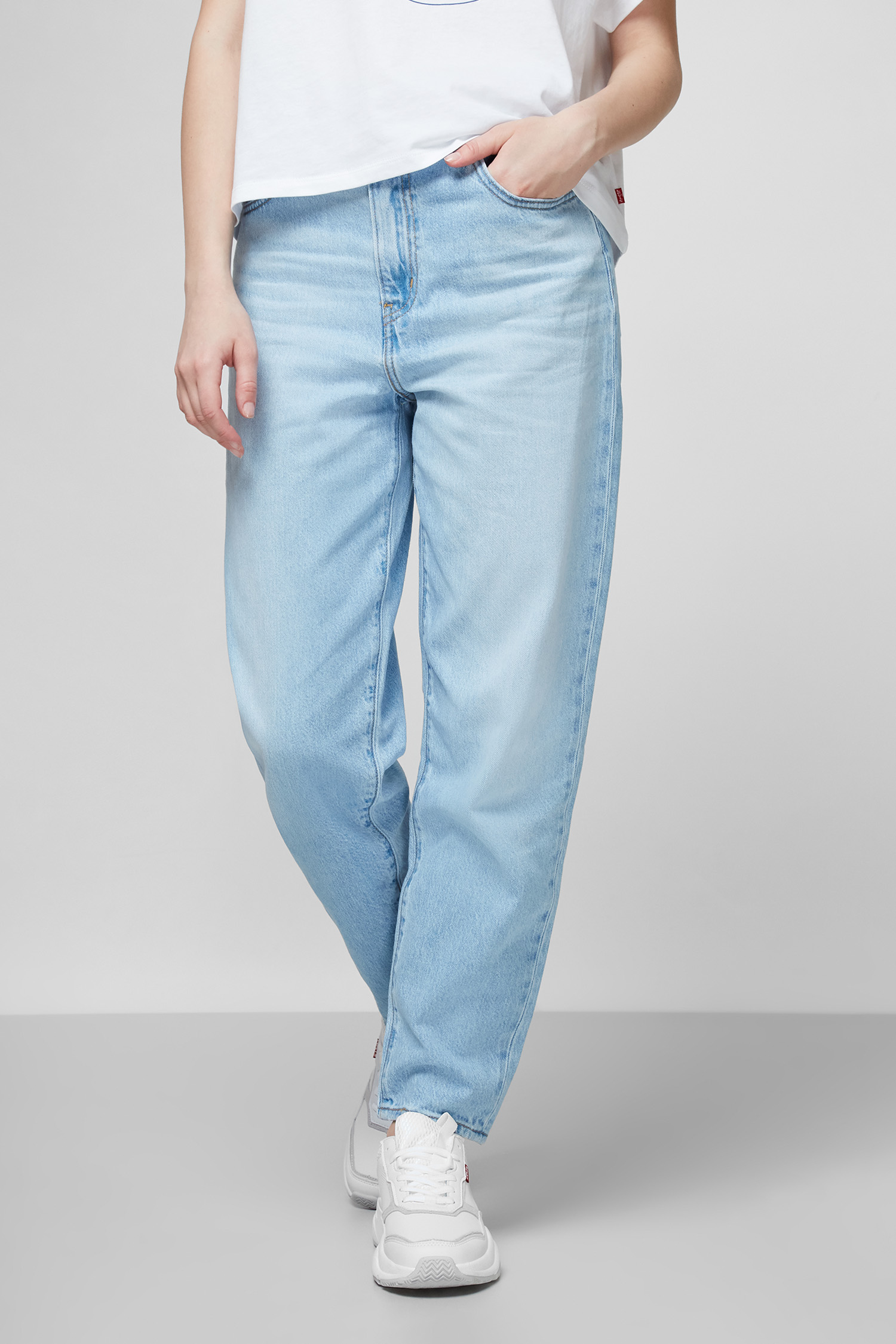 Женские голубые джинсы High Loose Taper 1