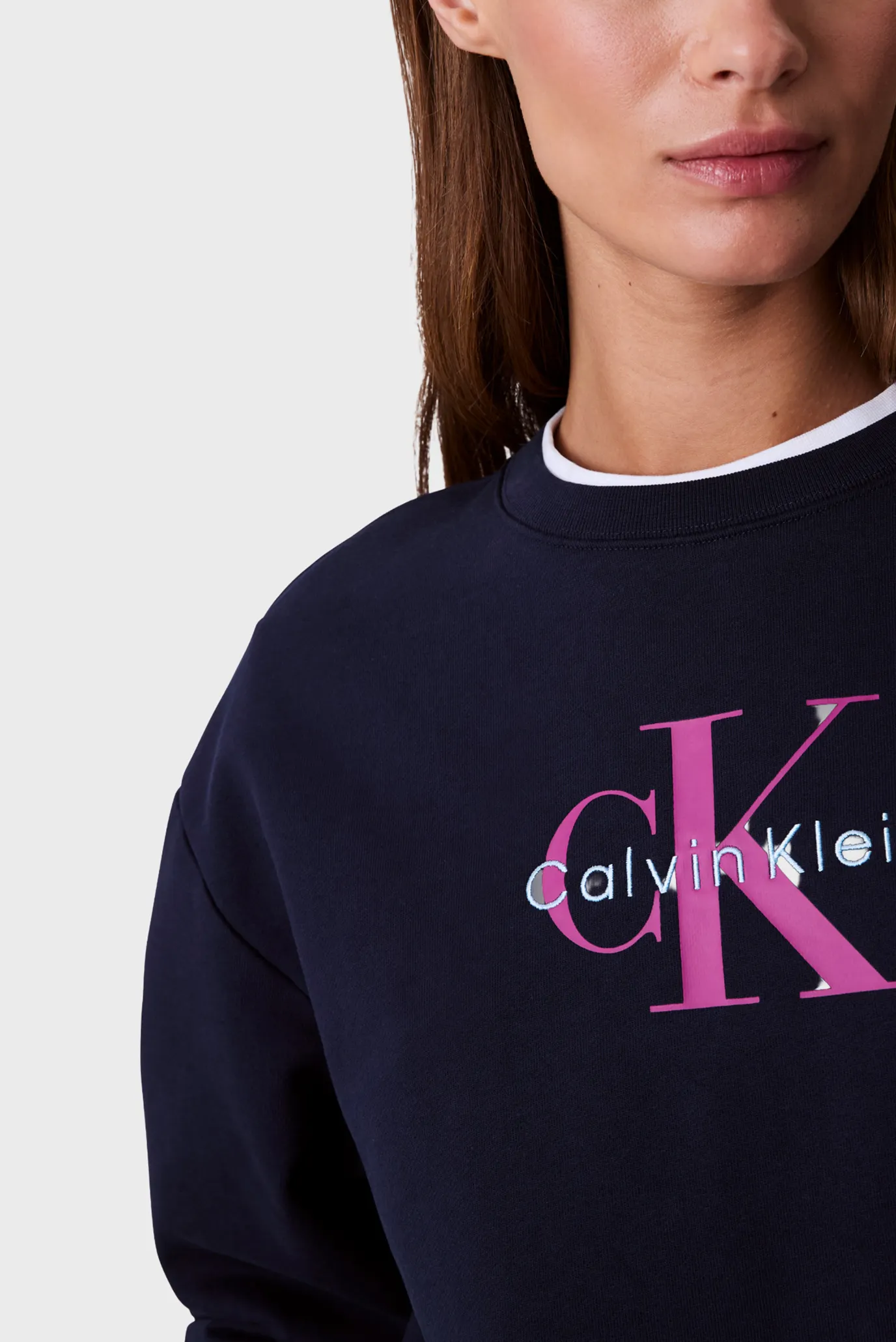 Женский темно-синий свитшот LS MONOLOGO FRENCH TERRY RLXD CN 5