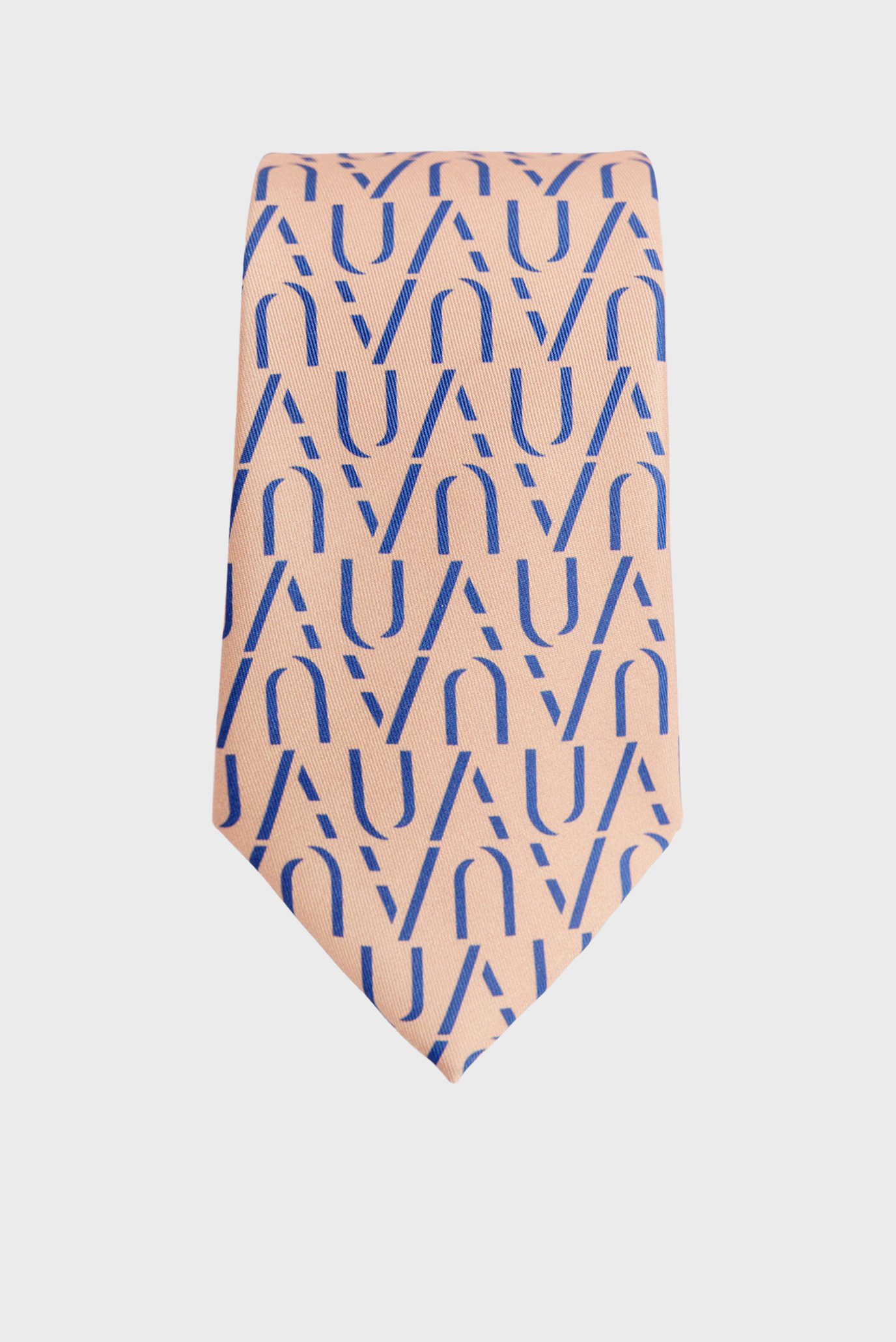 Мужской бежевый галстук с узором 1