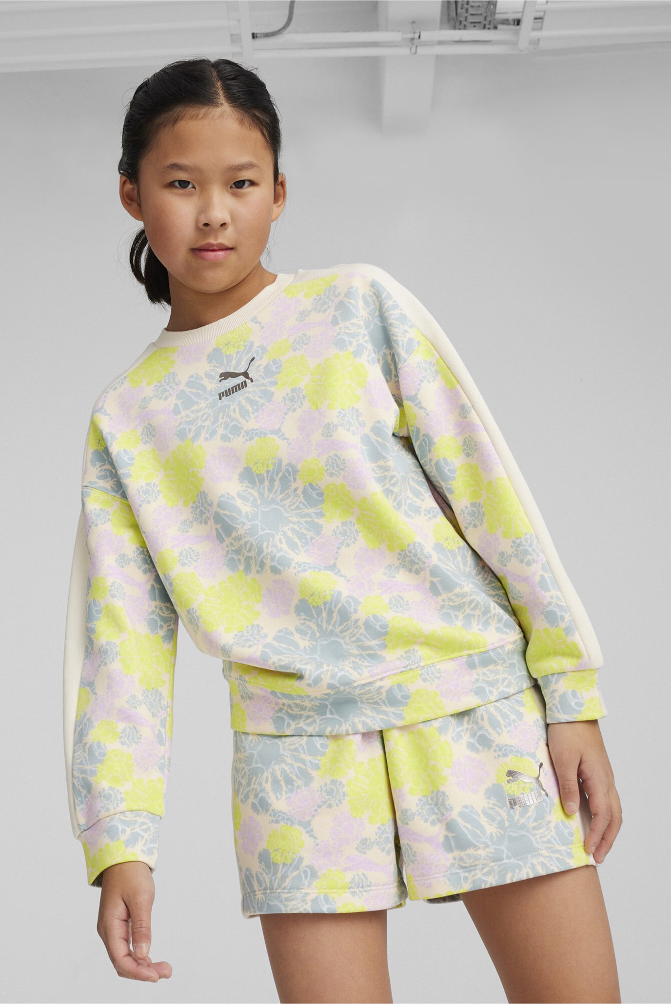 Детский бежевый свитшот T7 SNFLR Girls' Sweatshirt 1
