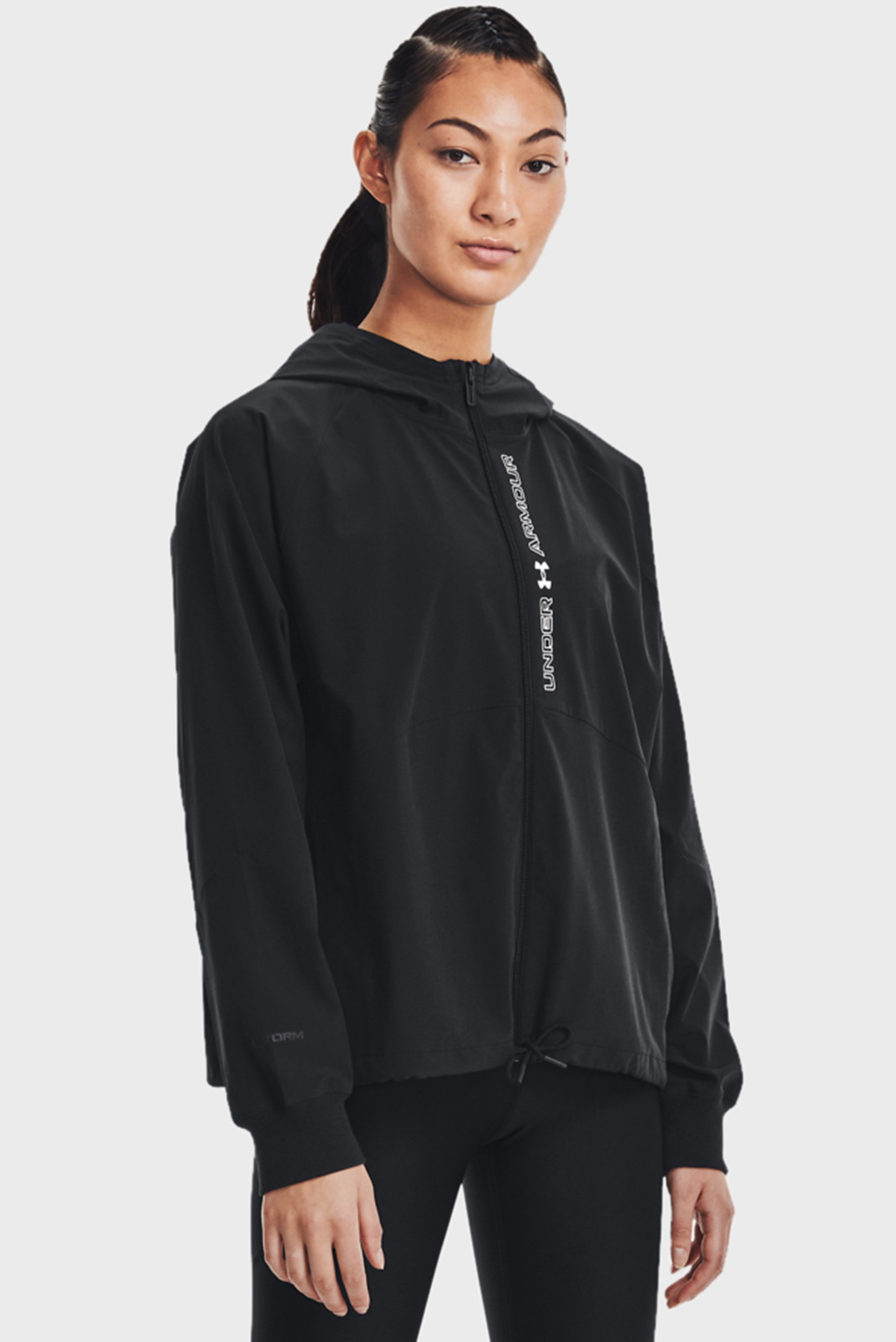 Женская черная ветровка Woven FZ Jacket 1