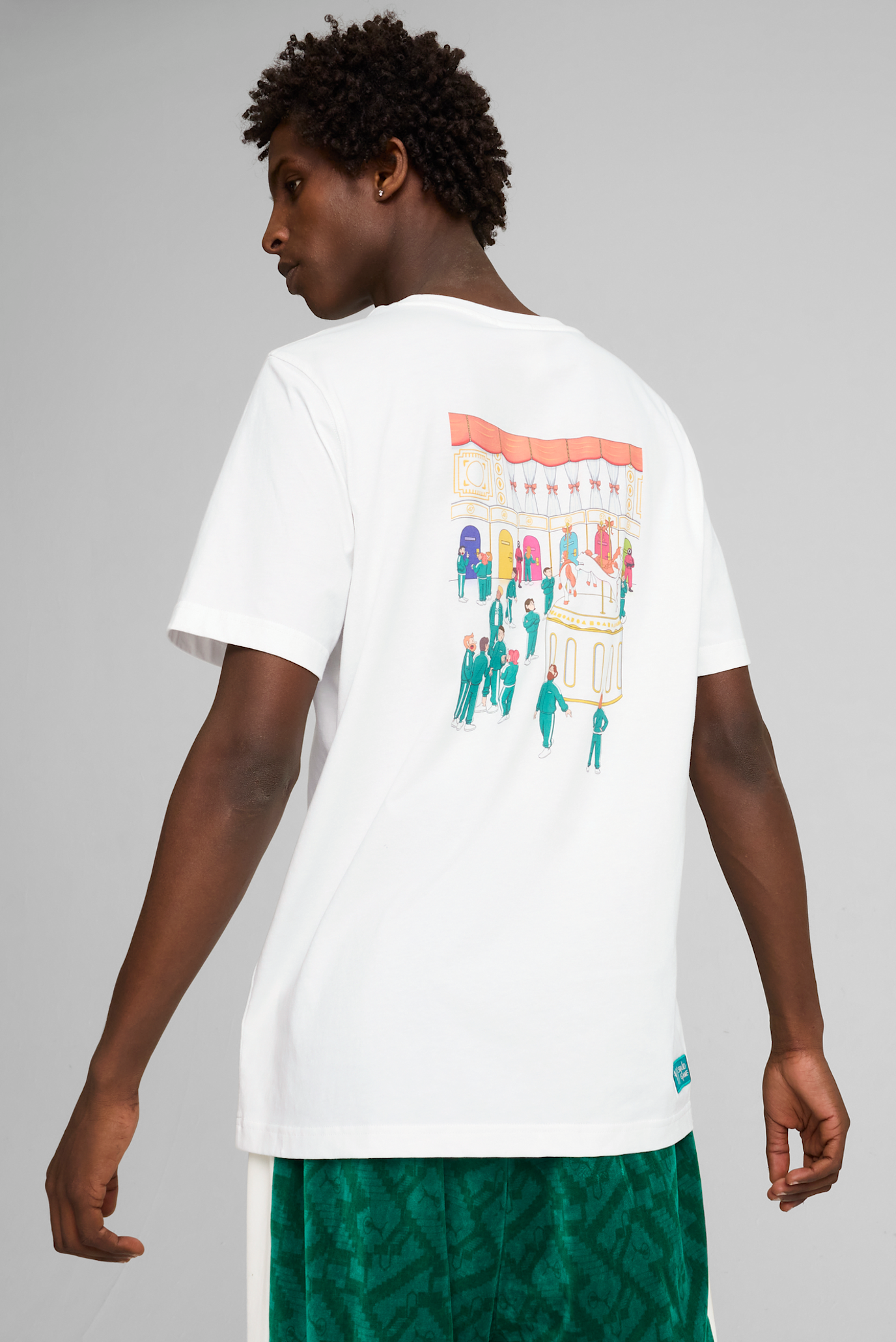 Мужская белая футболка PUMA x SQUID GAME Tee Men 1