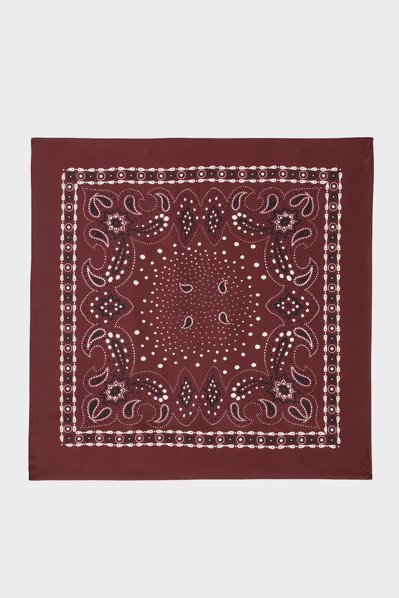 Женский бордовый шелковый платок с узором Бордовый ONESIZE Sandro SFABO01085_Bordeaux Женский бордовый шелковый платок с узором Бордовый ONESIZE Sandro SFABO01085_Bordeaux