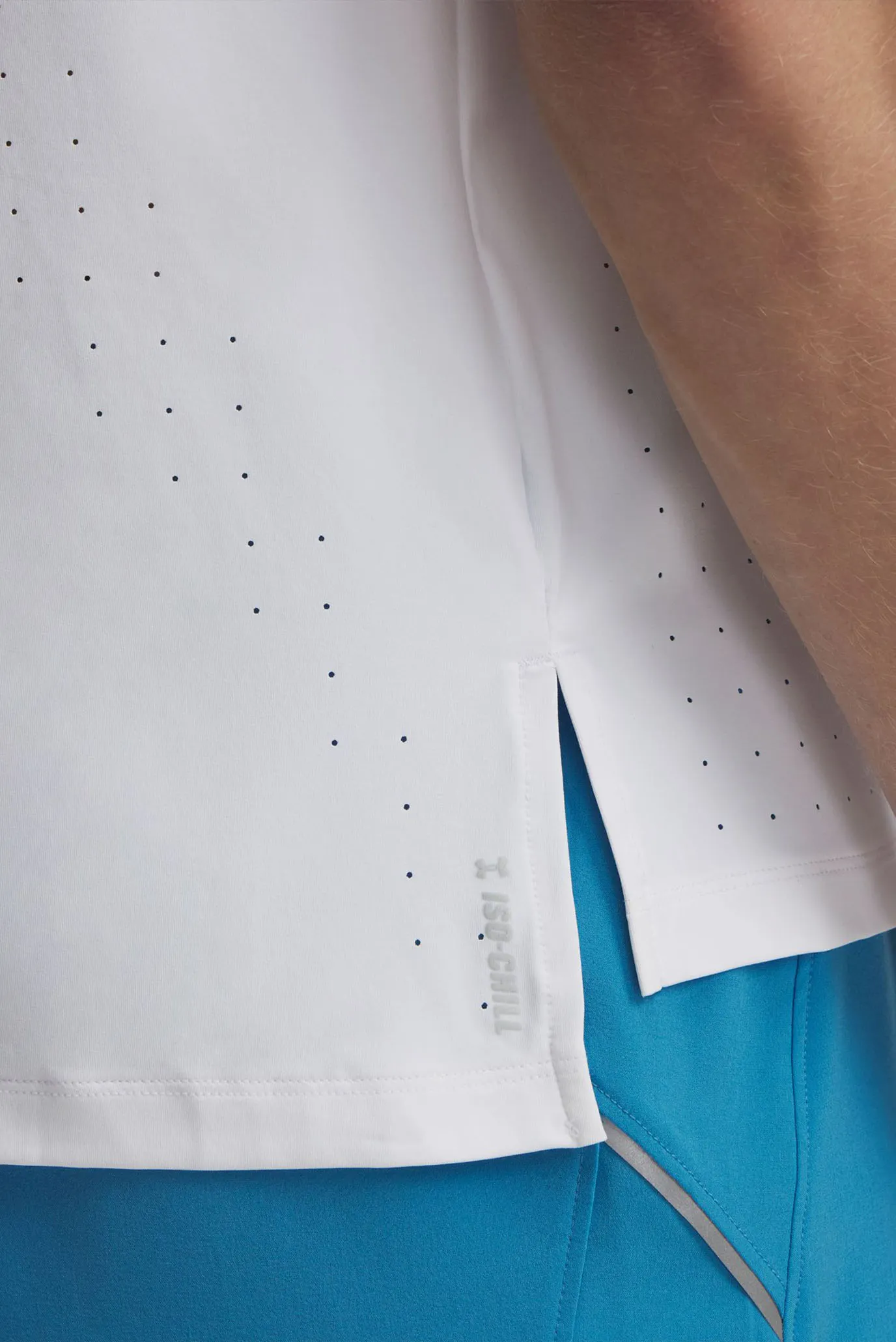 Чоловіча біла майка UA LAUNCH ELITE SINGLET 2