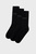 Мужские черные носки (3 пары) MERCERIZED COTTON