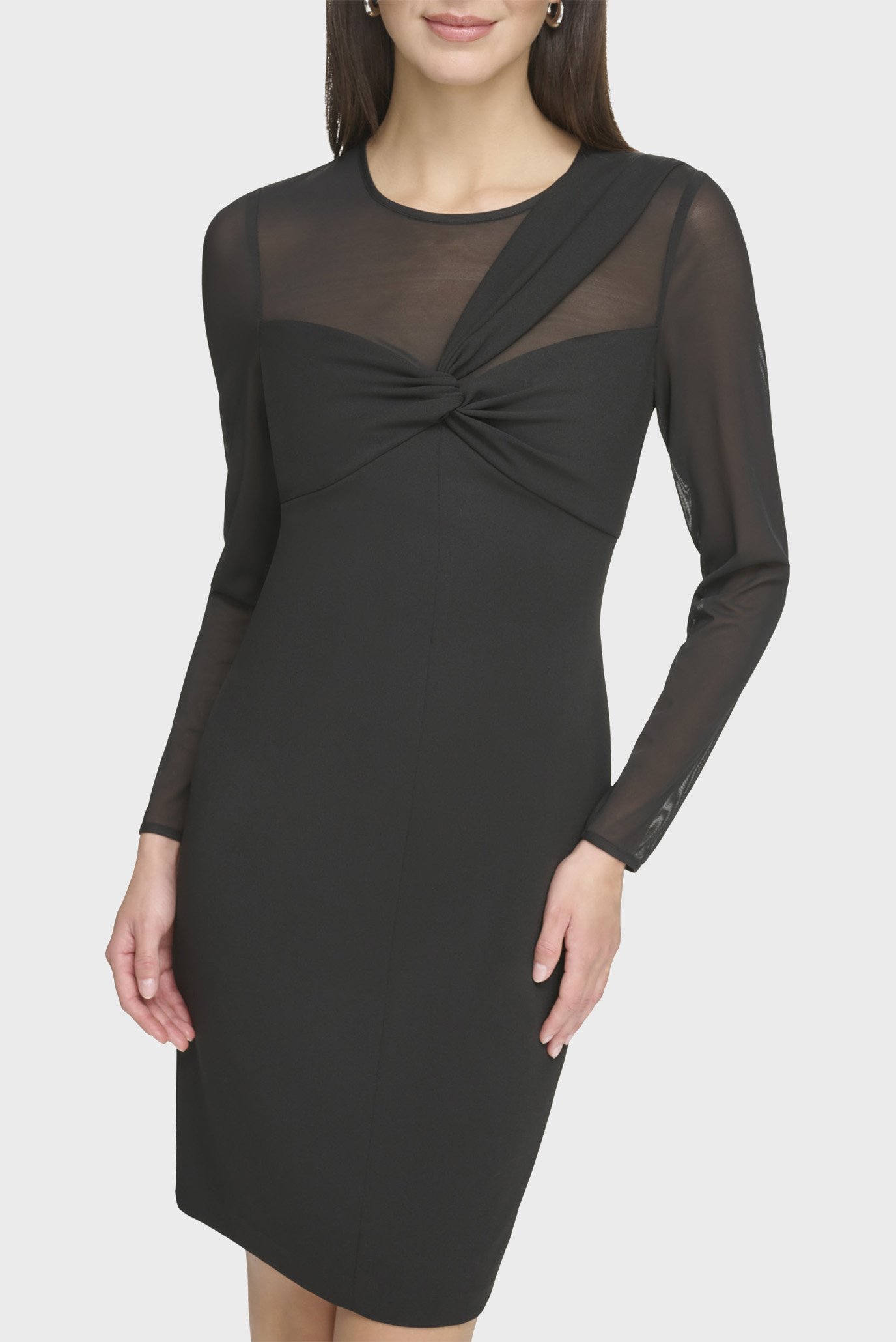 Женское черное платье Черный 10 DKNY DD3KP364