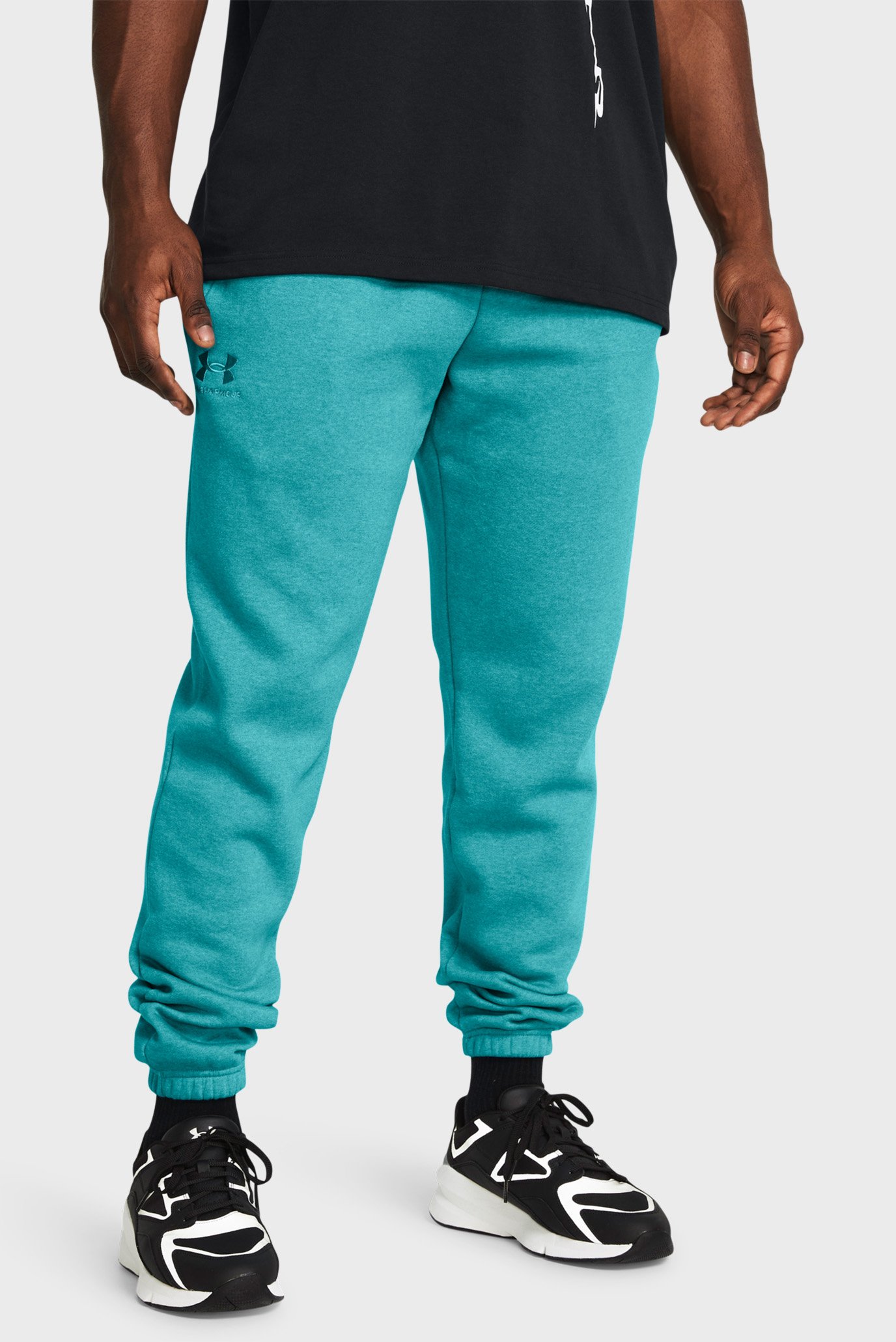 Мужские бирюзовые спортивные брюки UA Essential Fleece Jogger 1