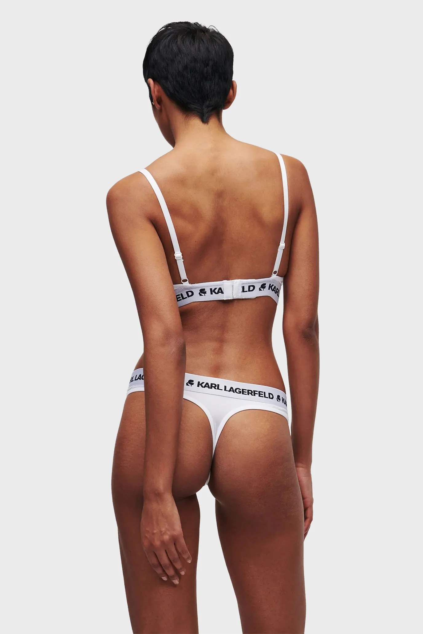 Жіночий білий бюстгальтер logo peephole 3