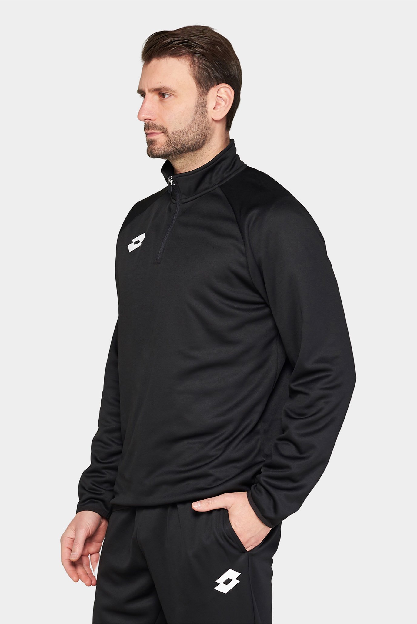 Мужская черная спортивная кофта ELITE SWEAT HZ PL 1