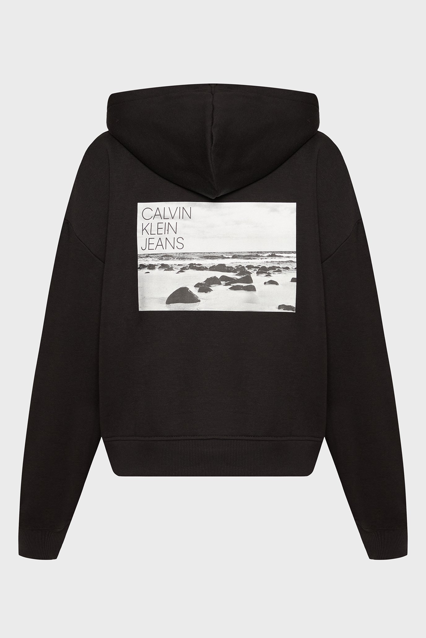 Женское черное худи LANDSCAPE PHOTO RELAXED HOODIE 1