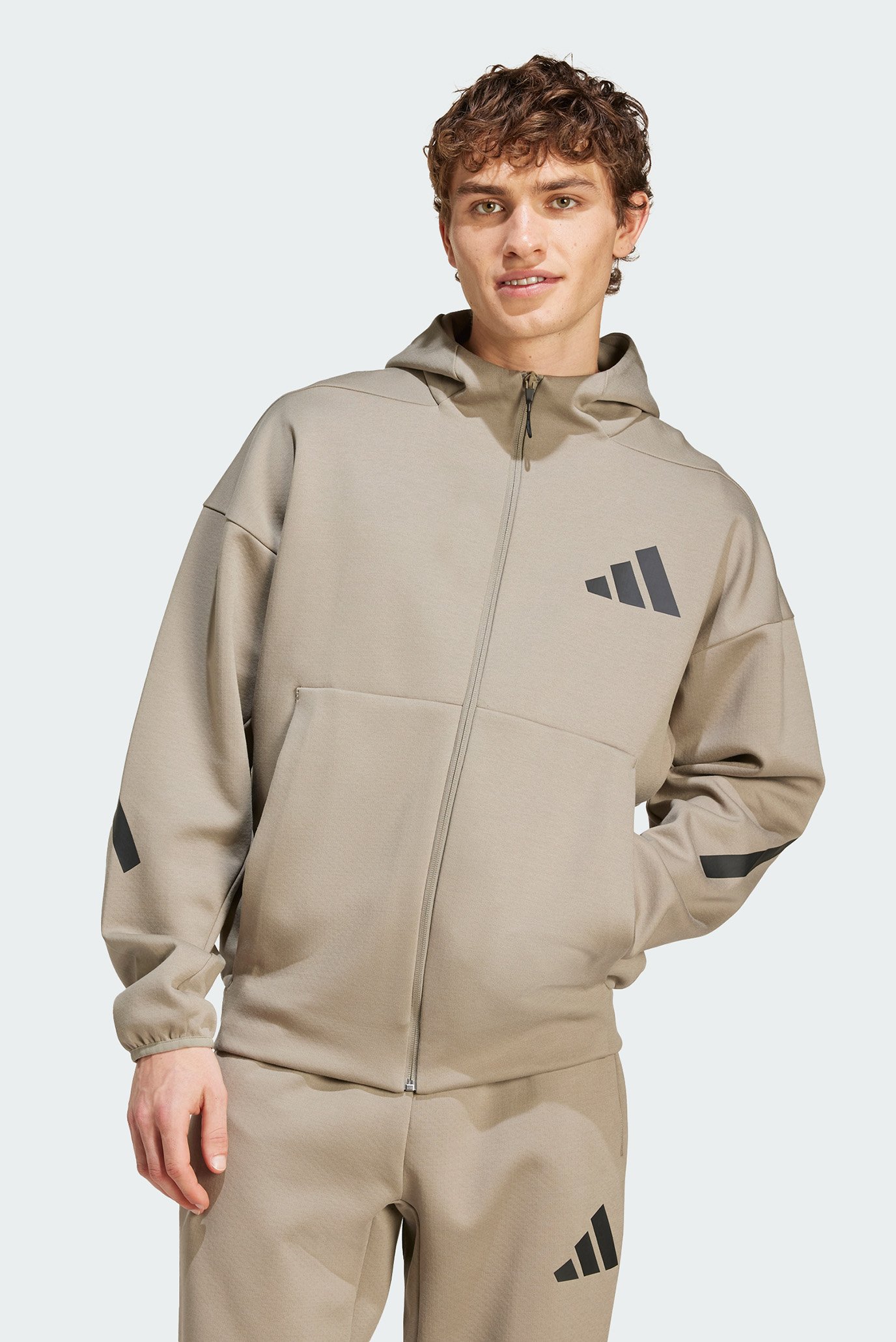 Чоловіче оливкове худі New adidas Z.N.E. Full-Zip 1