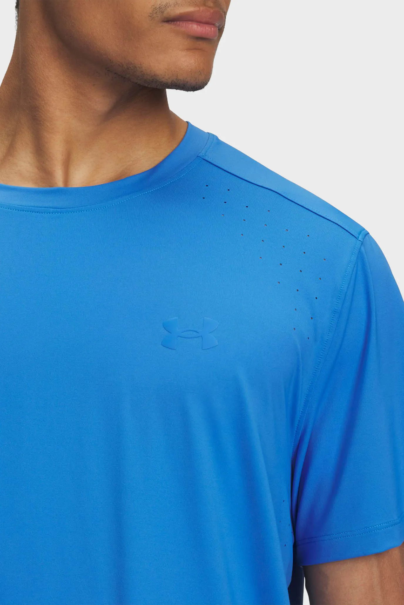 Чоловіча блакитна футболка UA LAUNCH ELITE SHORTSLEEVE 3