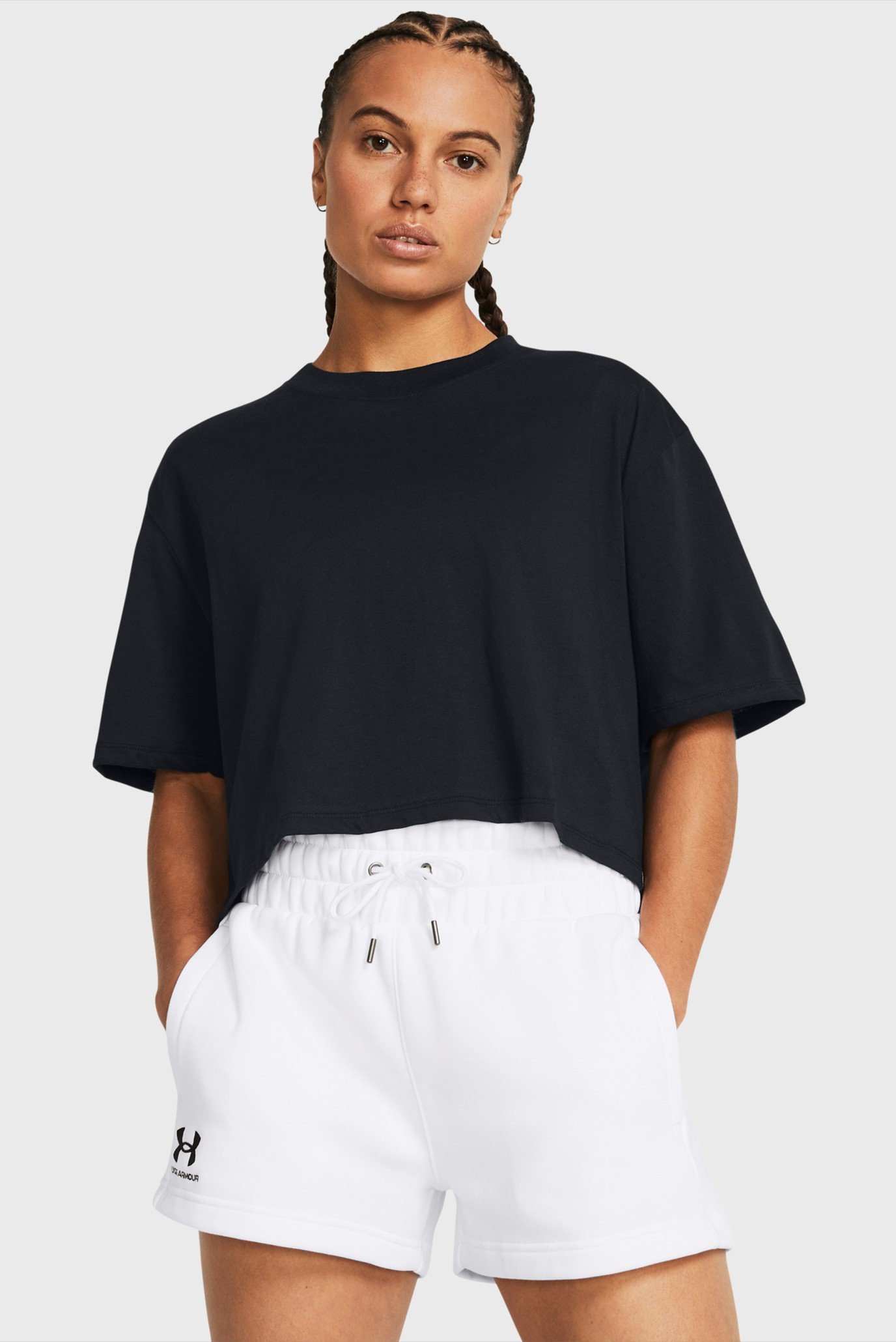 Жіноча чорна футболка Campus Boxy Crop SS 1