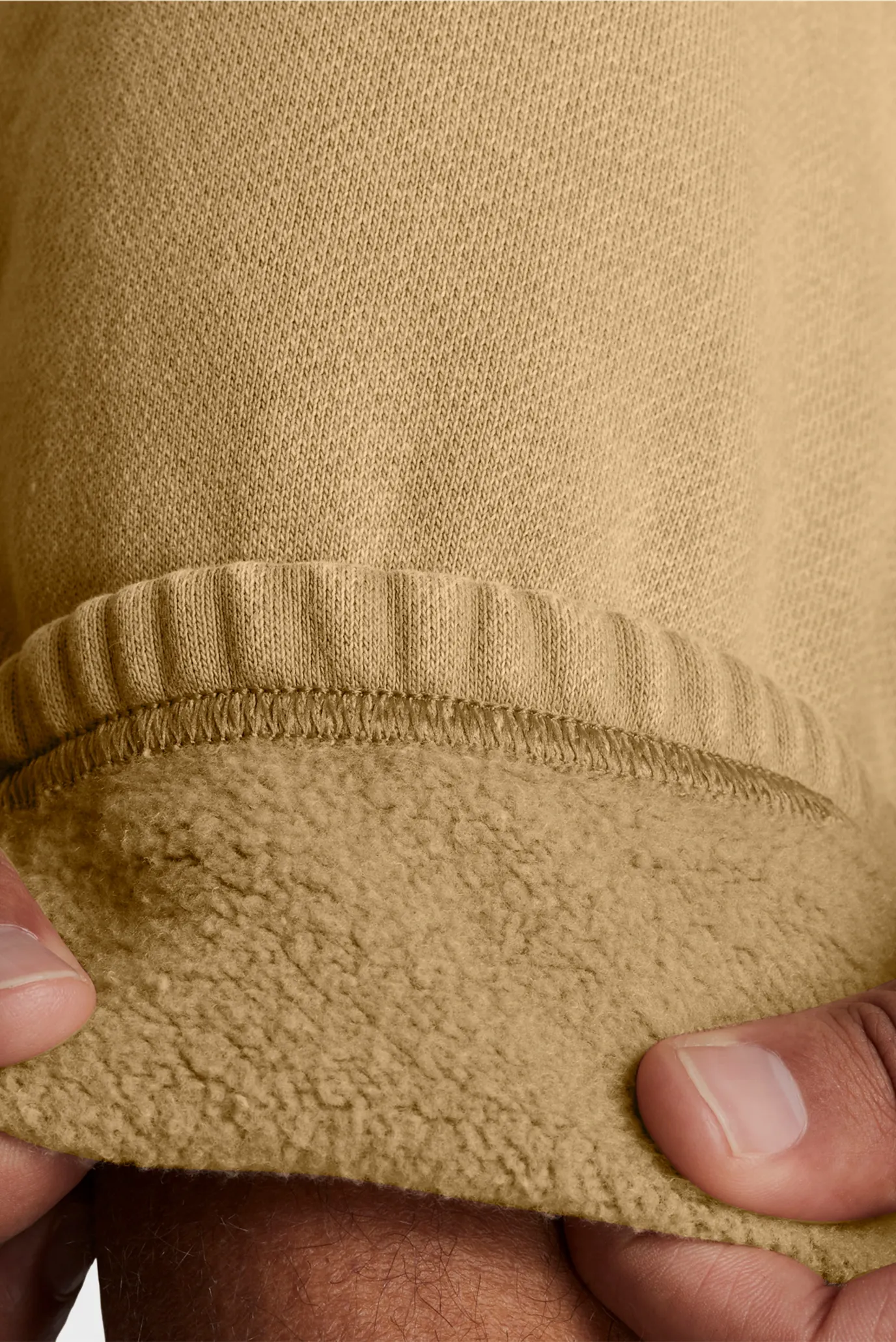 Чоловічі бежеві спортивні штани UA Icon HWT Flc Wash OS Pant 4