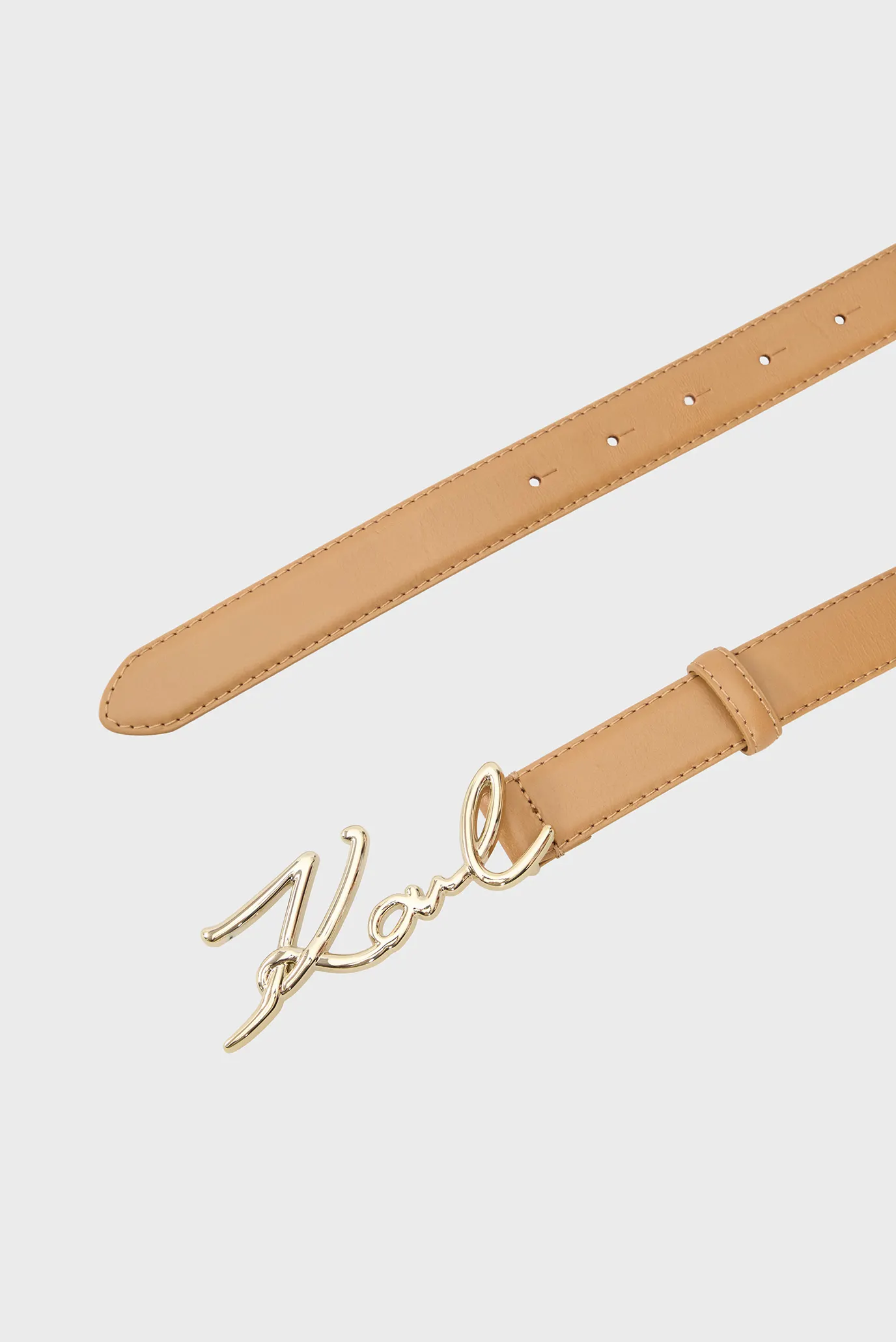 Жіночий коричневий шкіряний ремінь signature 3