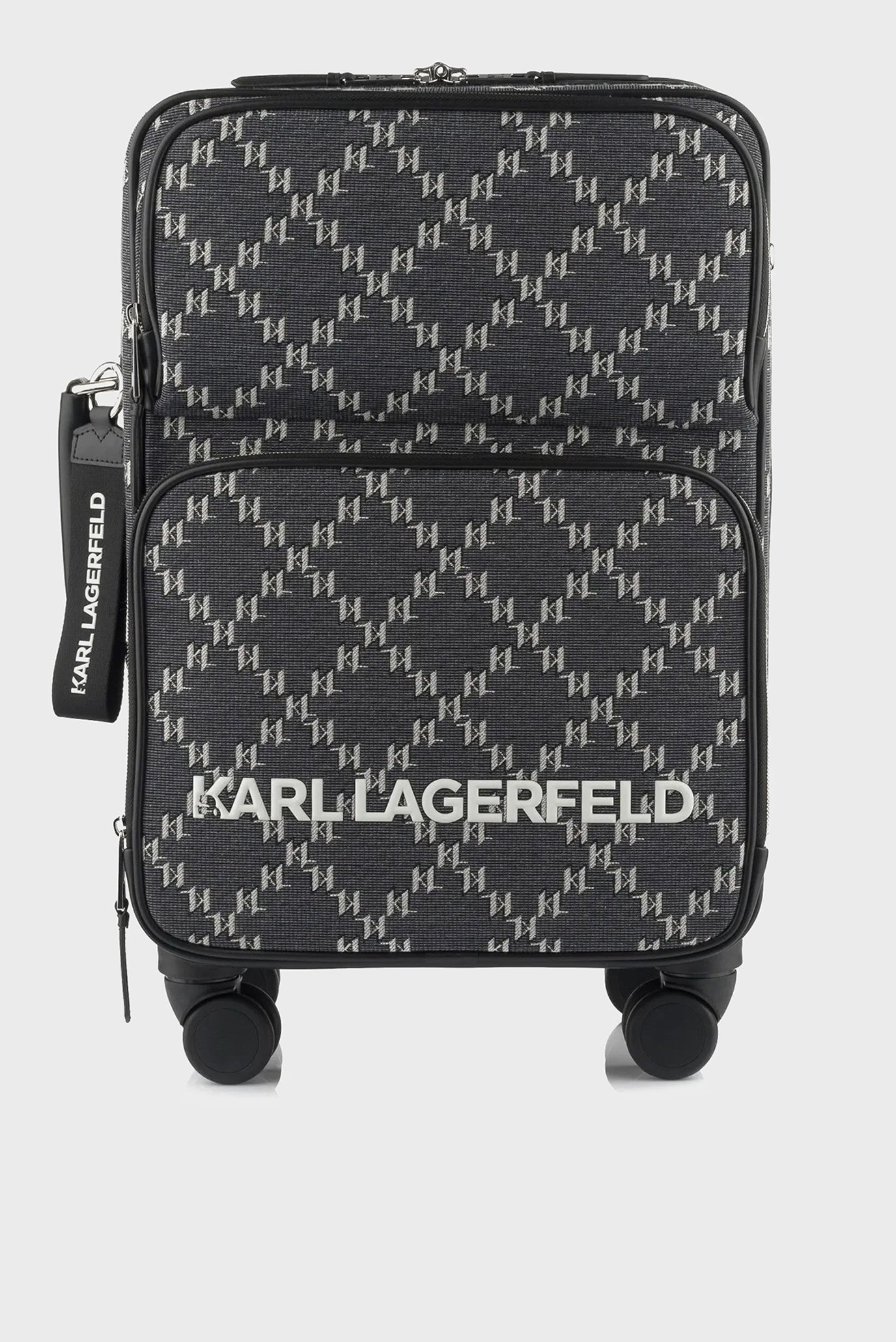 Женский темно-серый чемодан с узором 59 см MONOGRAM Серый ONESIZE Karl Lagerfeld 236W3024 Женский темно-серый чемодан с узором 59 см MONOGRAM Серый ONESIZE Karl Lagerfeld 236W3024