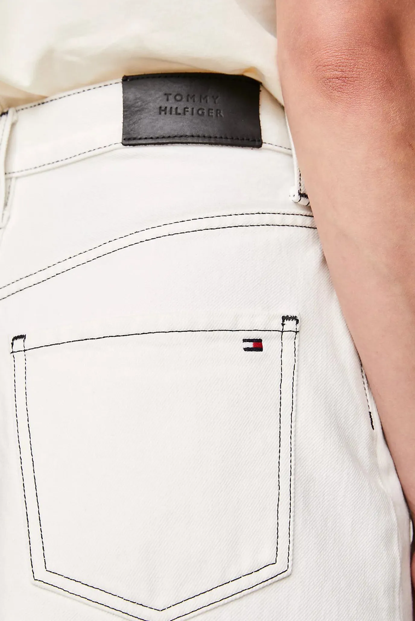 Женская белая джинсовая юбка DNM RW A-LINE 4