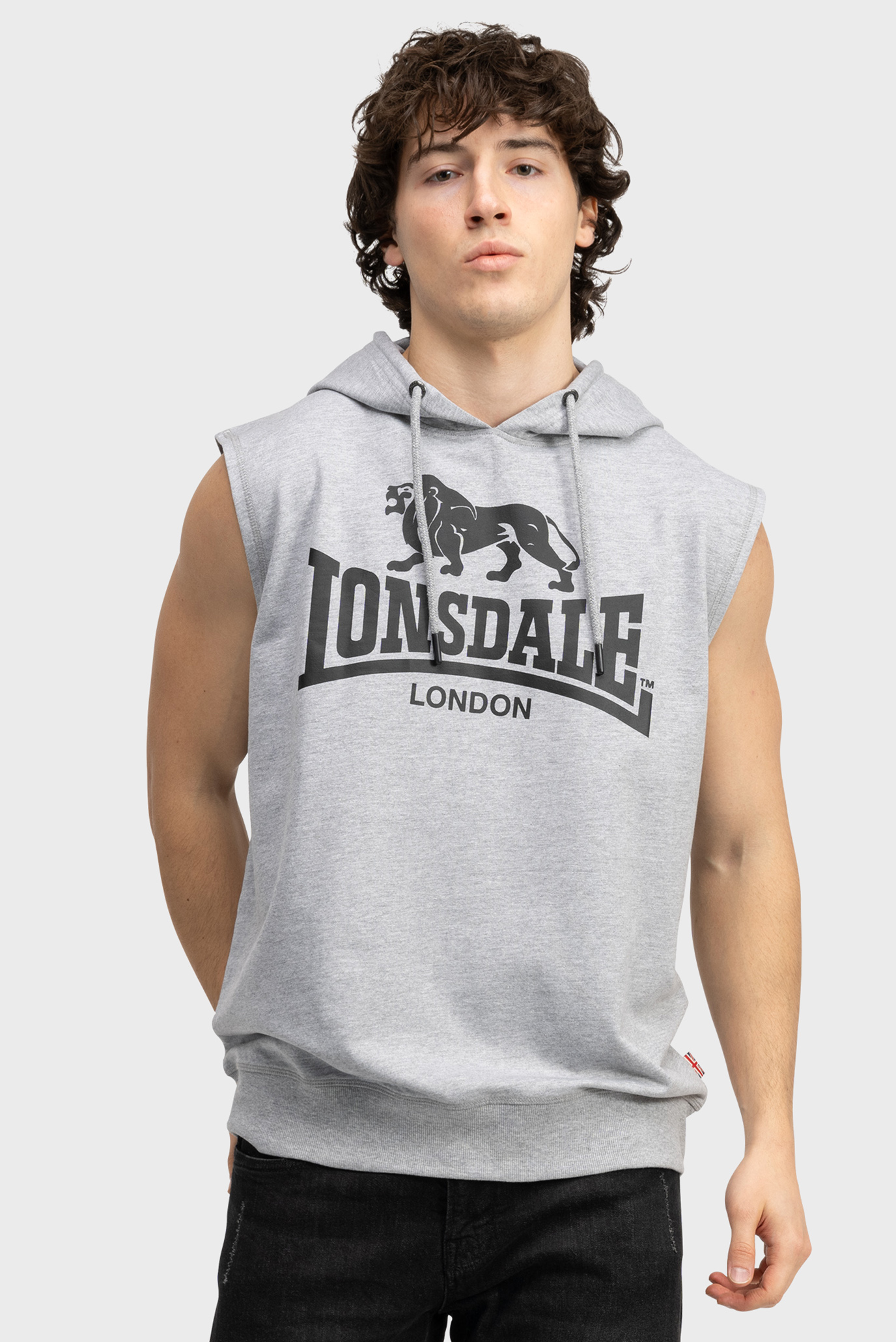 Мужское серое худи BIGNOR Серый M Lonsdale 117700 Мужское серое худи BIGNOR Серый M Lonsdale 117700