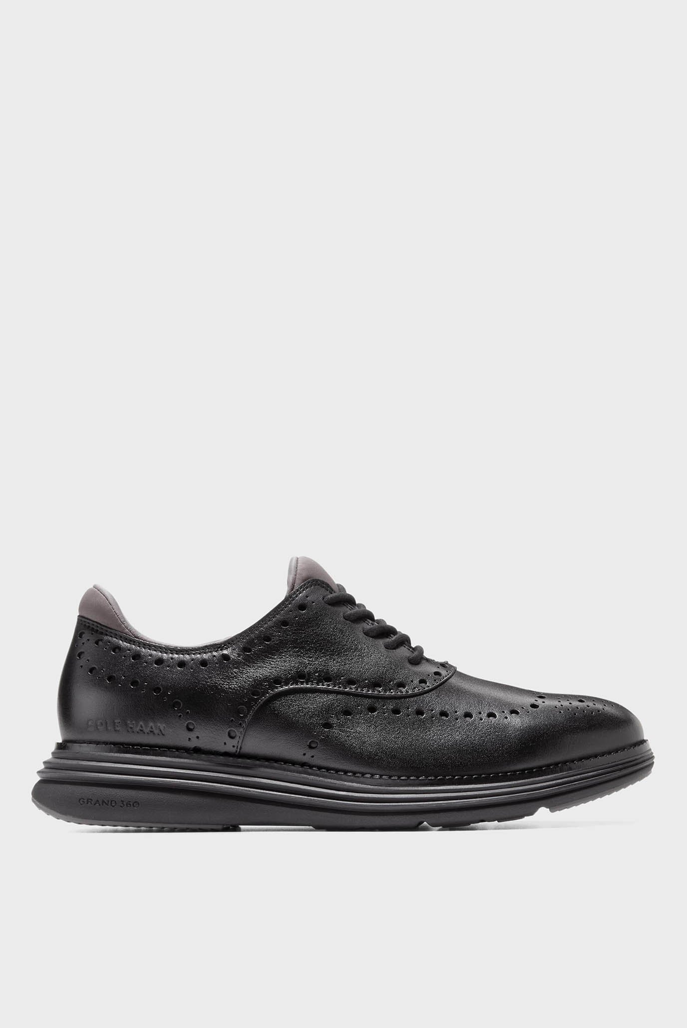 Чоловічі чорні шкіряні броги ØriginalGrand Ultra Waterproof Wingtip Oxford 1