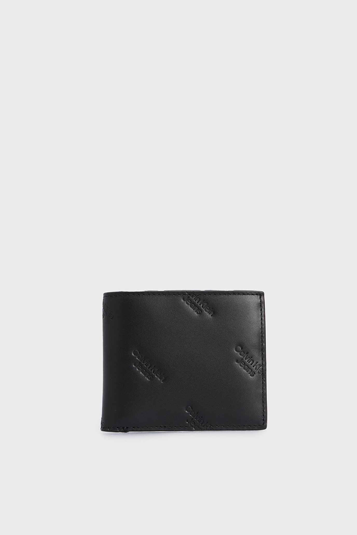 Чоловічий чорний шкіряний гаманець LOGO PRINT BIFOLD W/ COIN 1