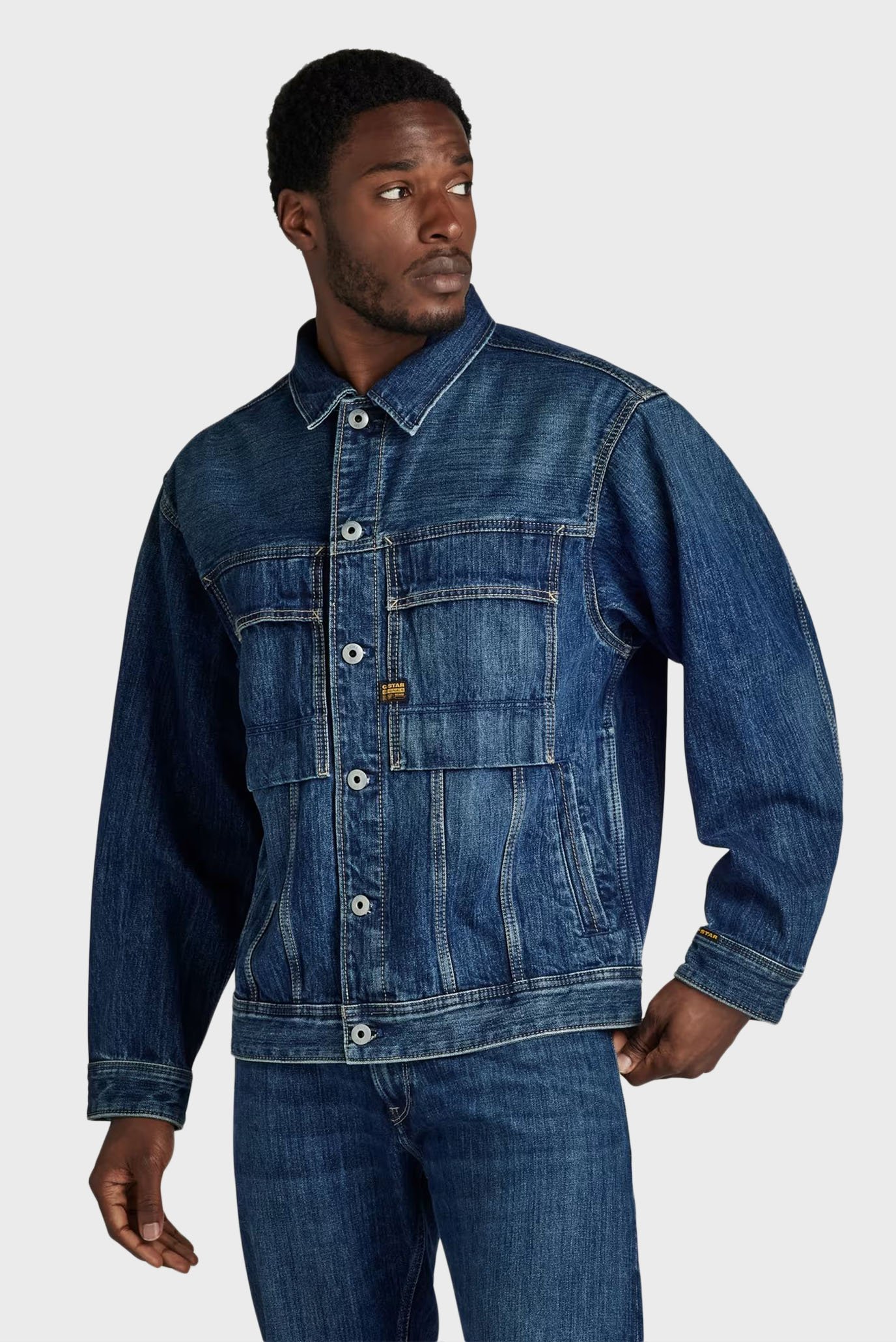 Мужская синяя джинсовая куртка Oversized Синий S G-Star RAW D24332,D577 Мужская синяя джинсовая куртка Oversized Синий S G-Star RAW D24332,D577