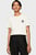 Женская белая футболка SMD MDRN REG EMB C-NK SS