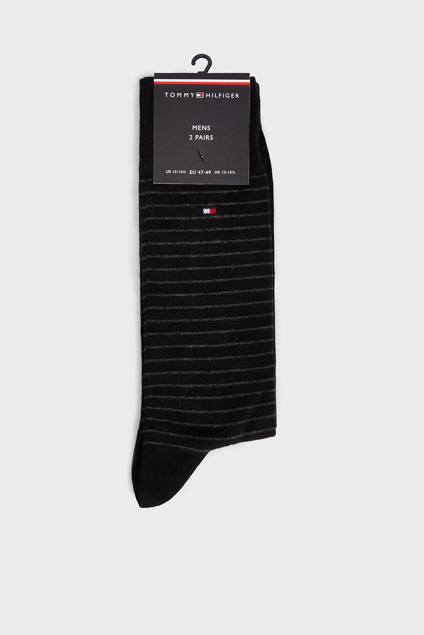 Чоловічі чорні шкарпетки (2 пари) TH MEN SMALL STRIPE SOCK 1