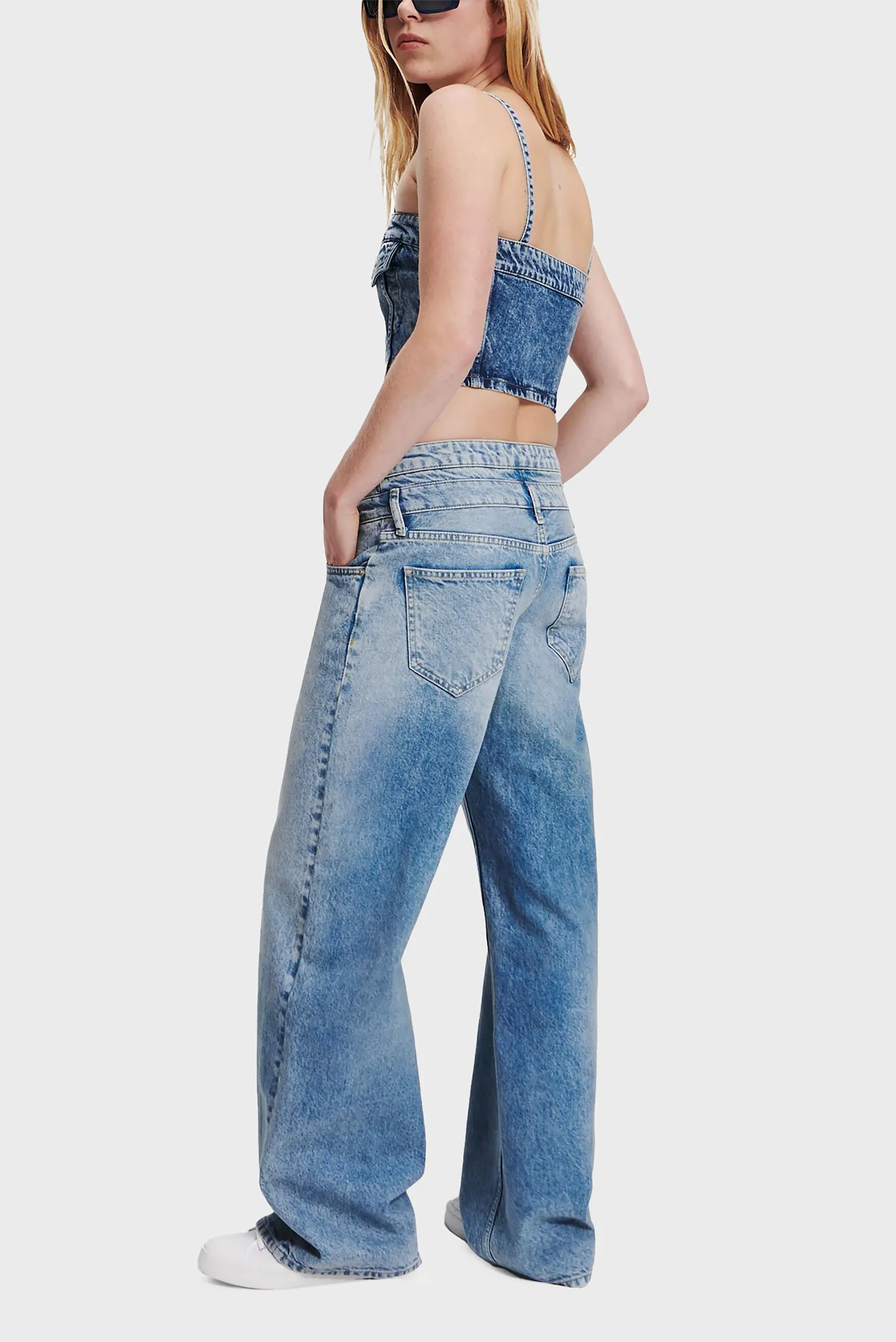 Женские синие джинсы relaxed recycled wb 3