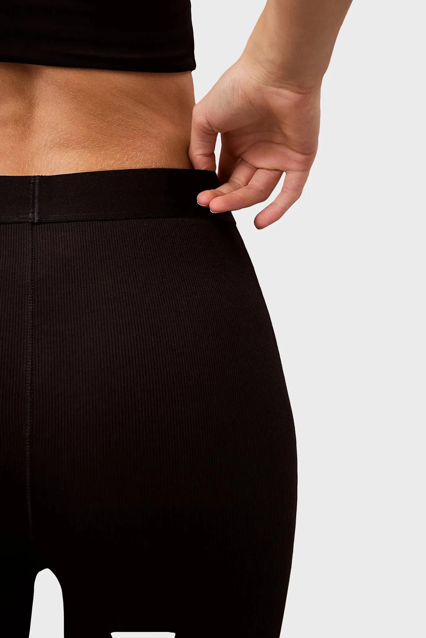 Женские черные леггинсы 6