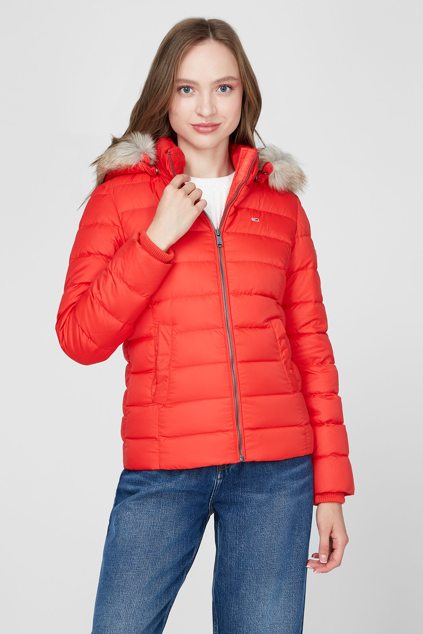 tjw essential hooded down coat