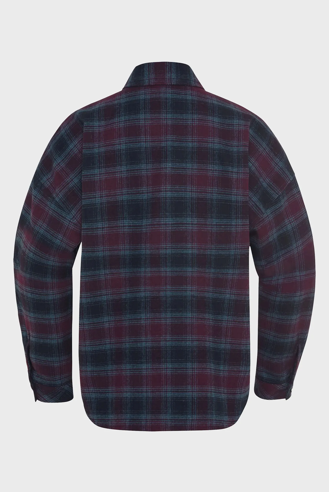 Женская темно-синяя рубашка в клетку 6