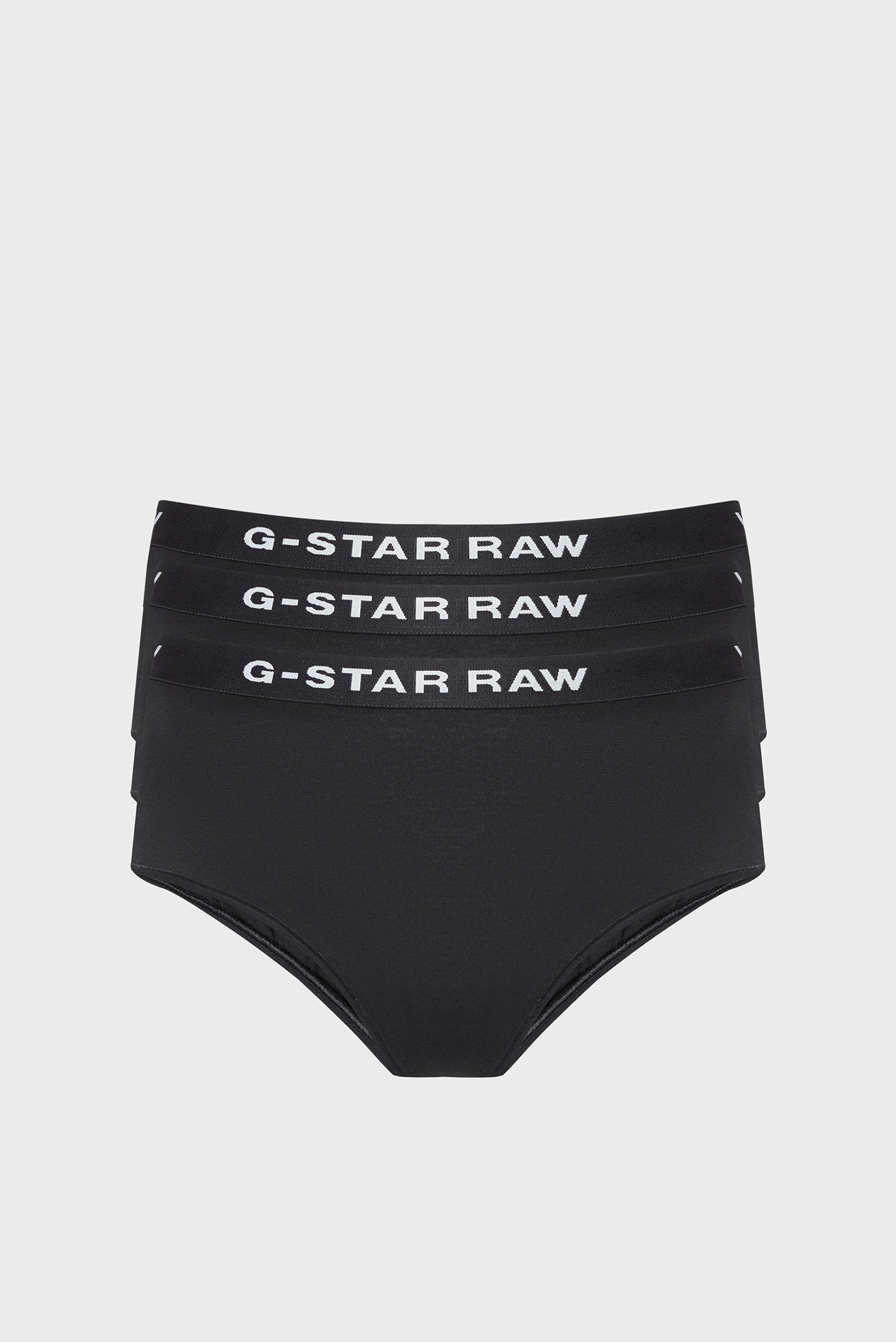 Женские черные трусики (3 шт) Hipster Черный S G-Star RAW D24081,D516
