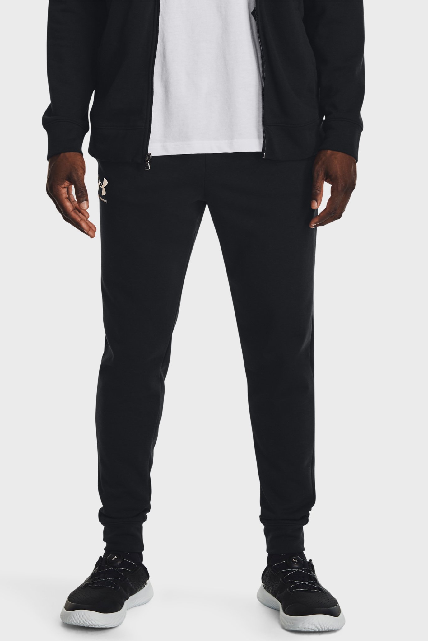 Чоловічі чорні спортивні штани UA Rival Terry Jogger 1