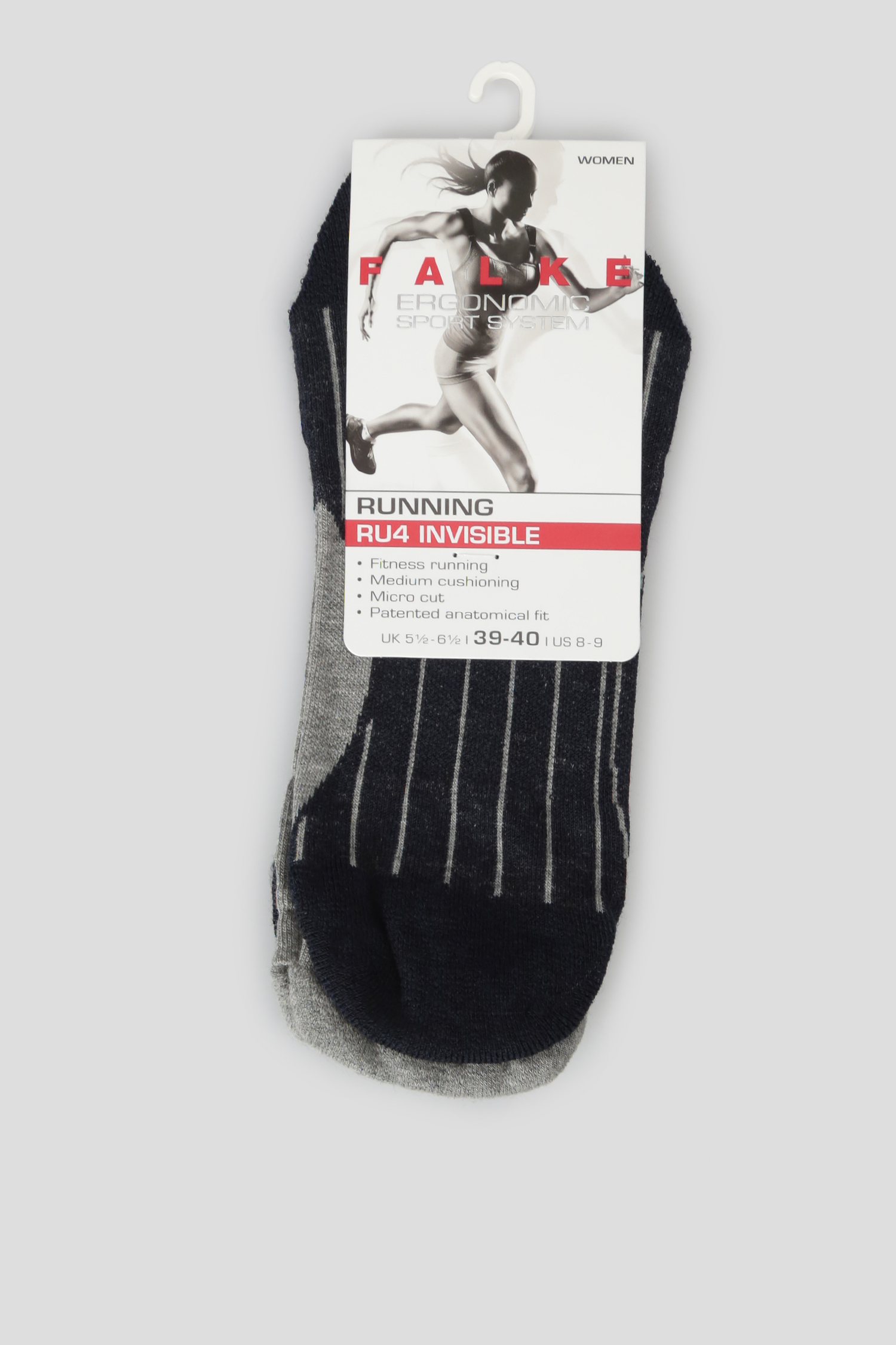 Жіночі сірі шкарпетки для бігу RU4 IN 1