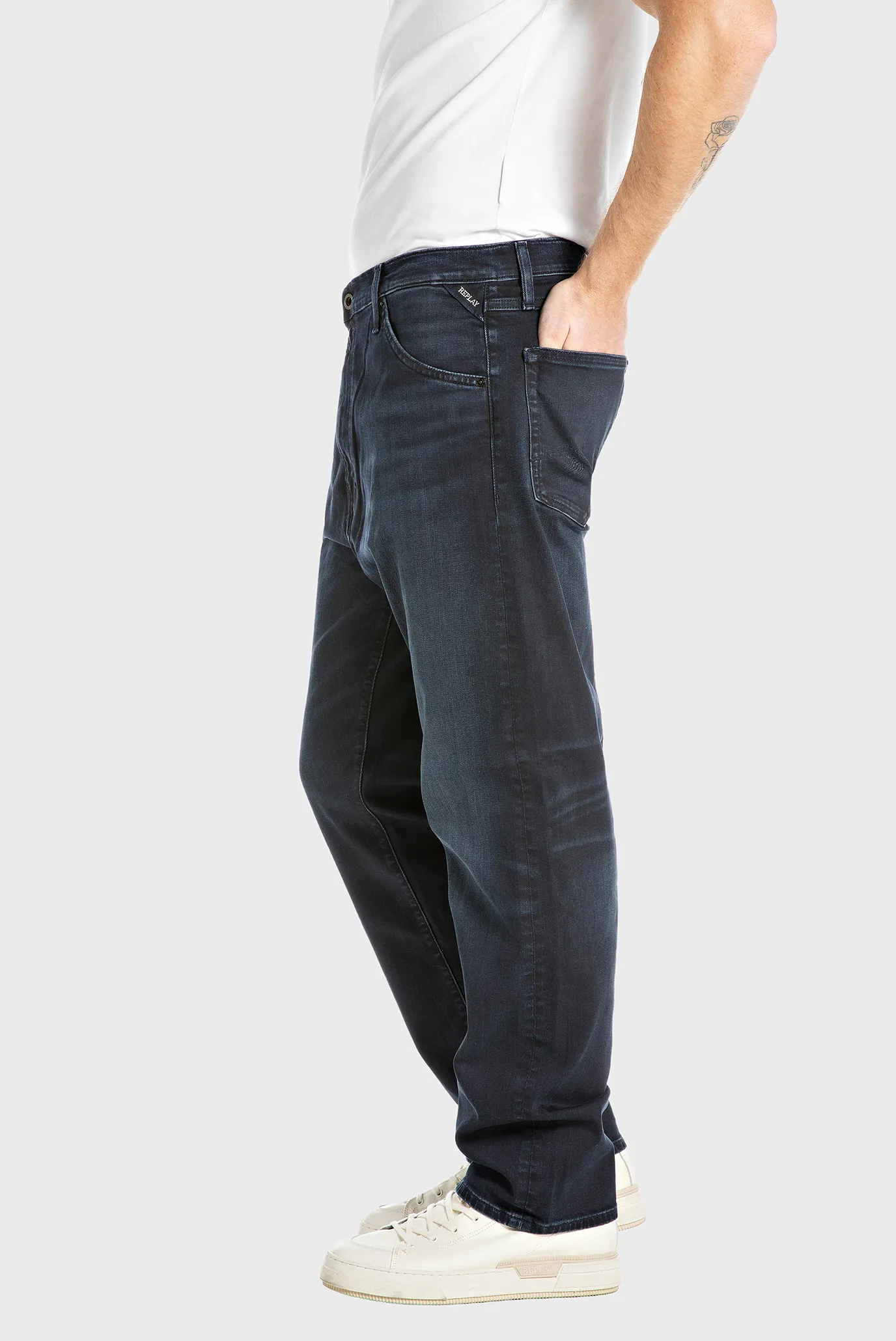 Мужские темно-синие джинсы 2