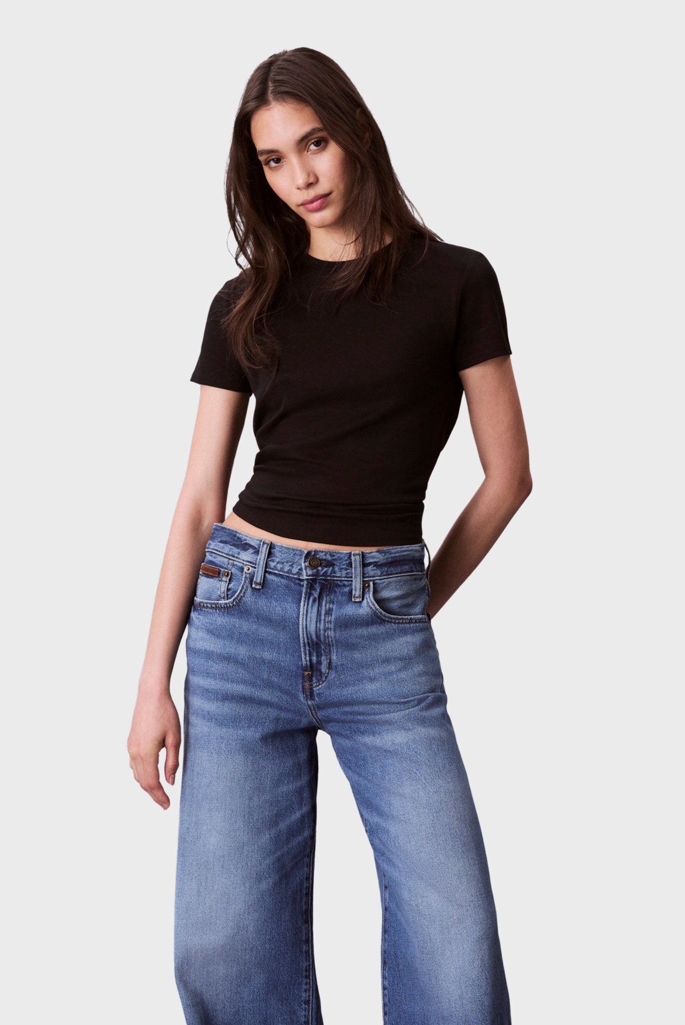 Женская черная футболка SS SUPIMA CREWNECK Черный XXS Calvin Klein LV044C216G Женская черная футболка SS SUPIMA CREWNECK Черный XXS Calvin Klein LV044C216G