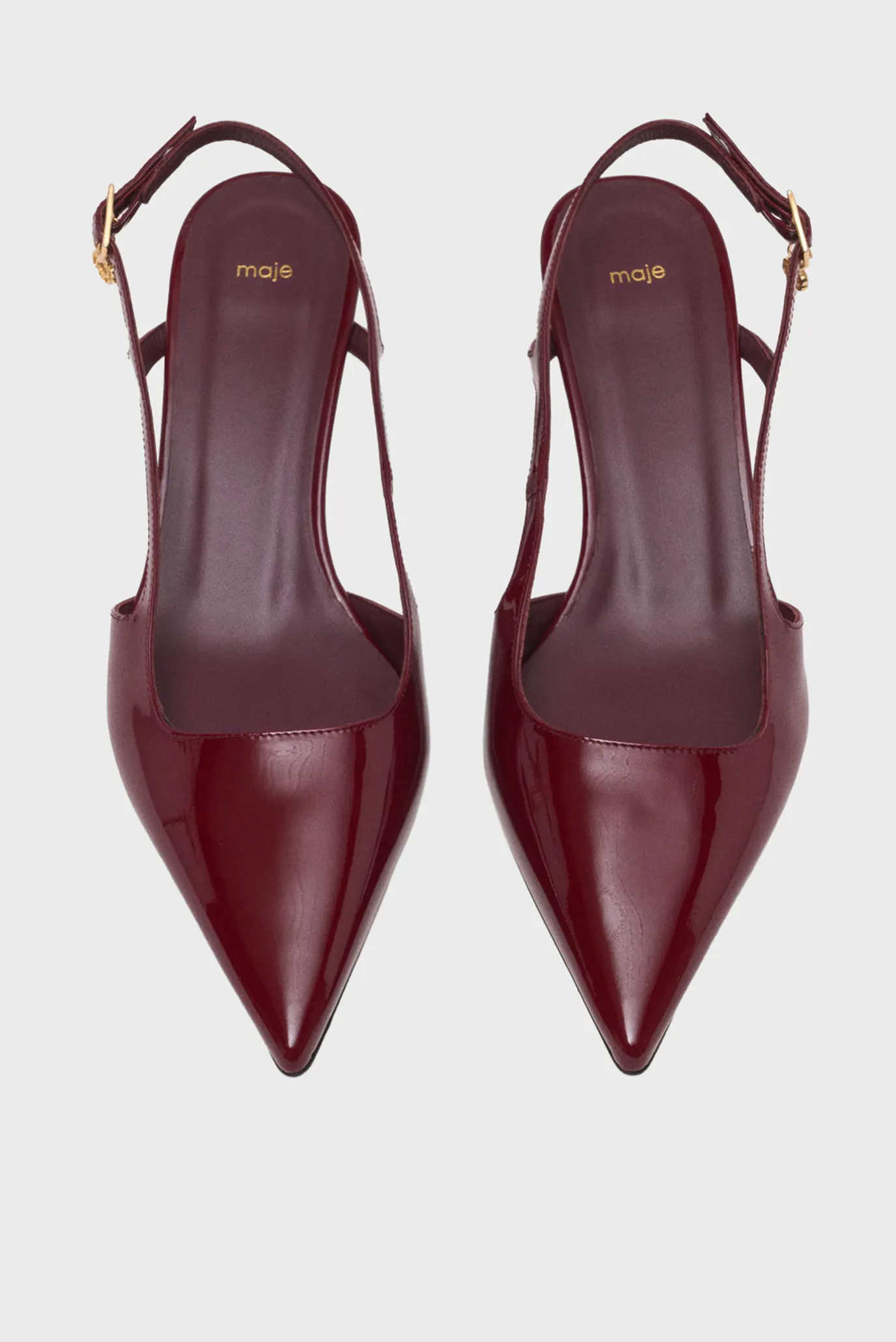 Жіночі бордові шкіряні слінгбеки 3