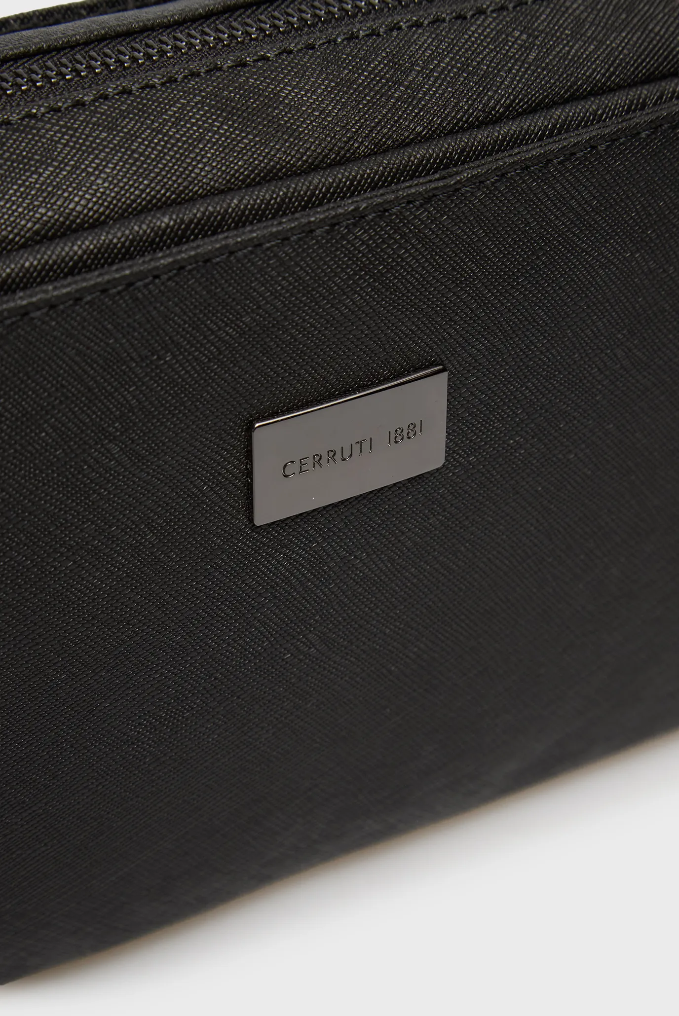 Чоловіча чорна шкіряна поясна сумка OLIVIER 2